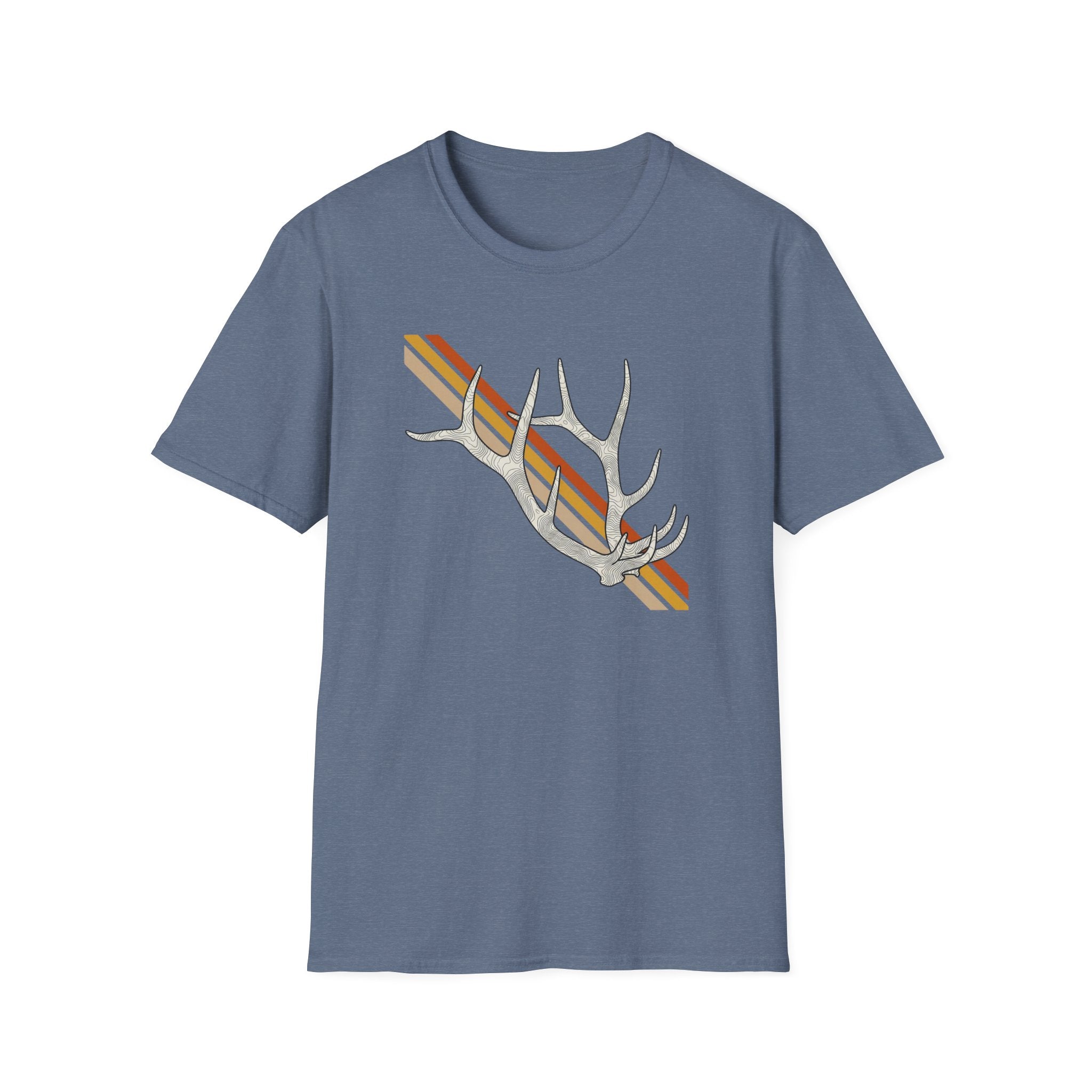 Sunset Stripe Elk Sheds T-Shirt