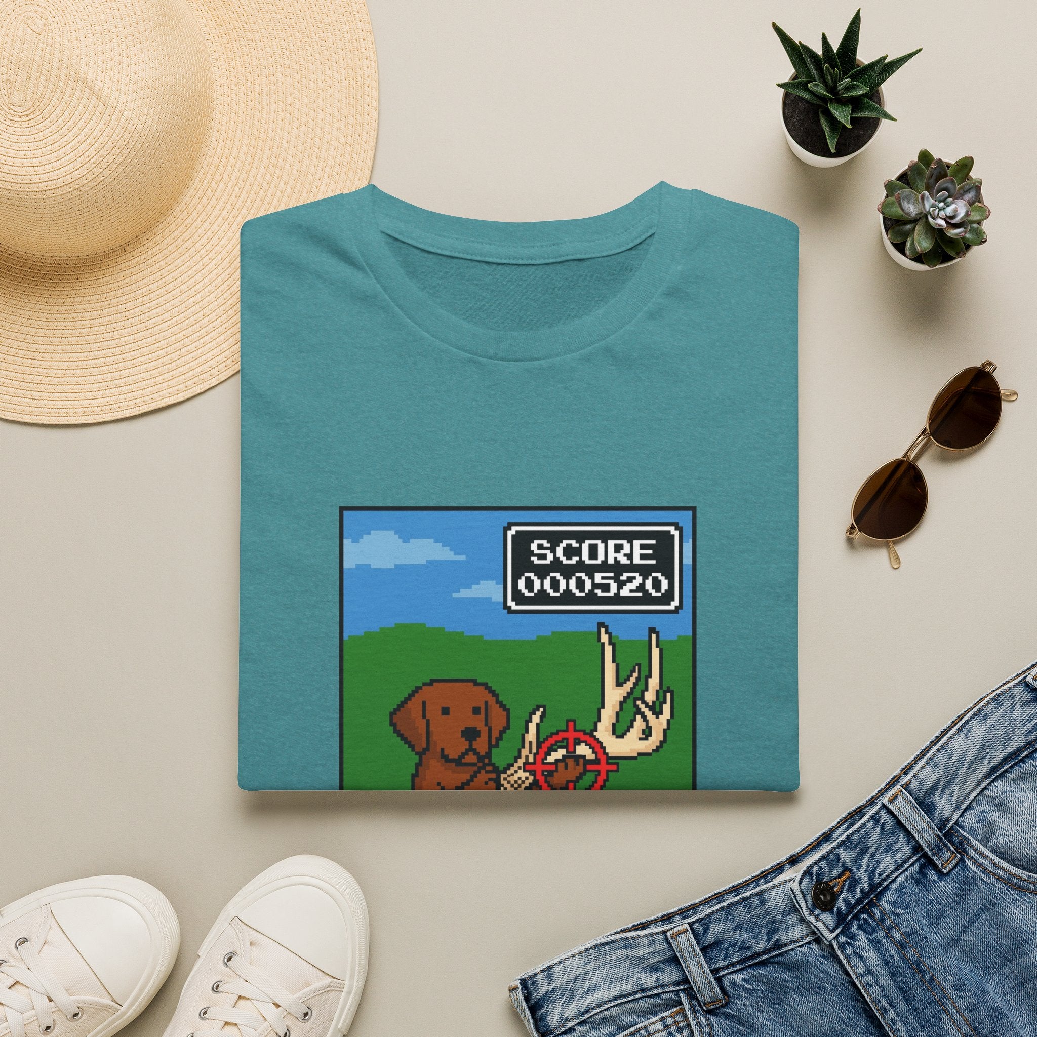 Horn Hunt 80's Video Game T-Shirt