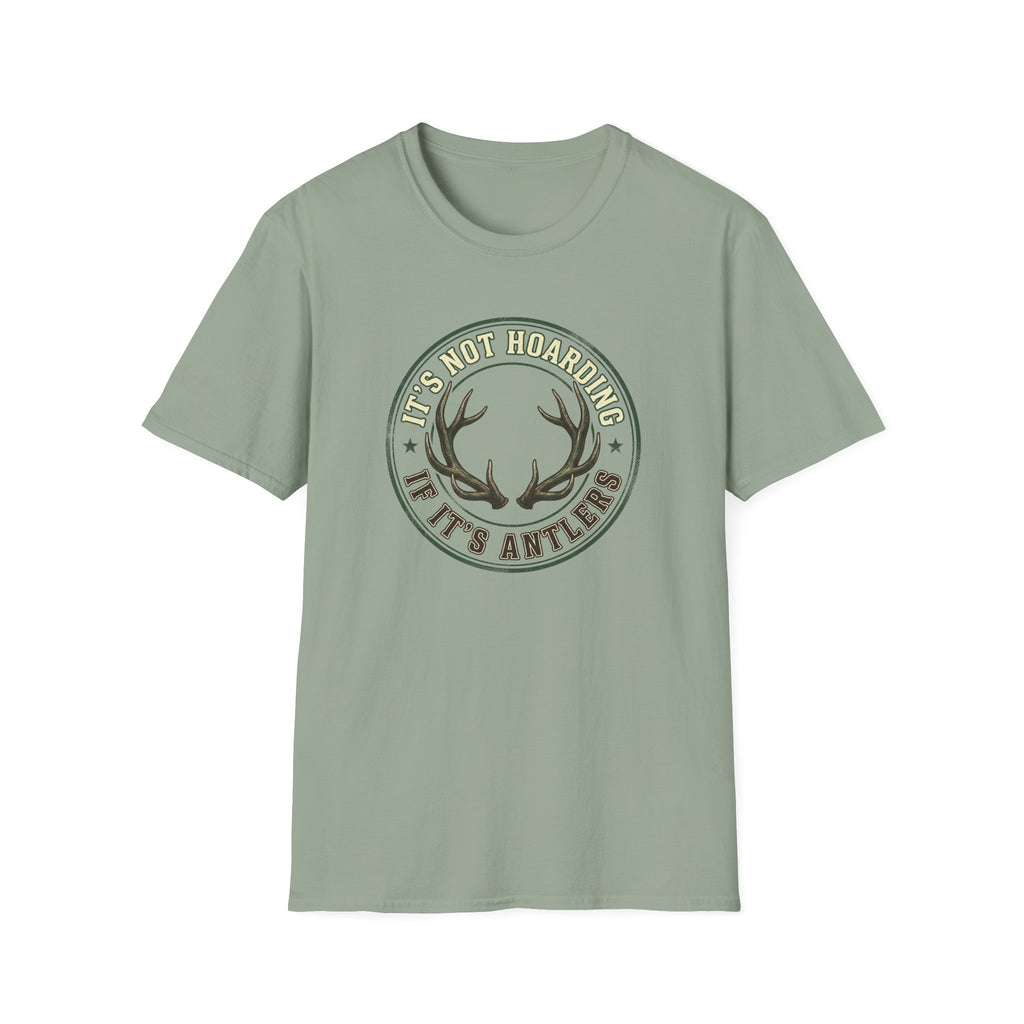 It's Not Hoarding if it's Antlers Badge T-Shirt