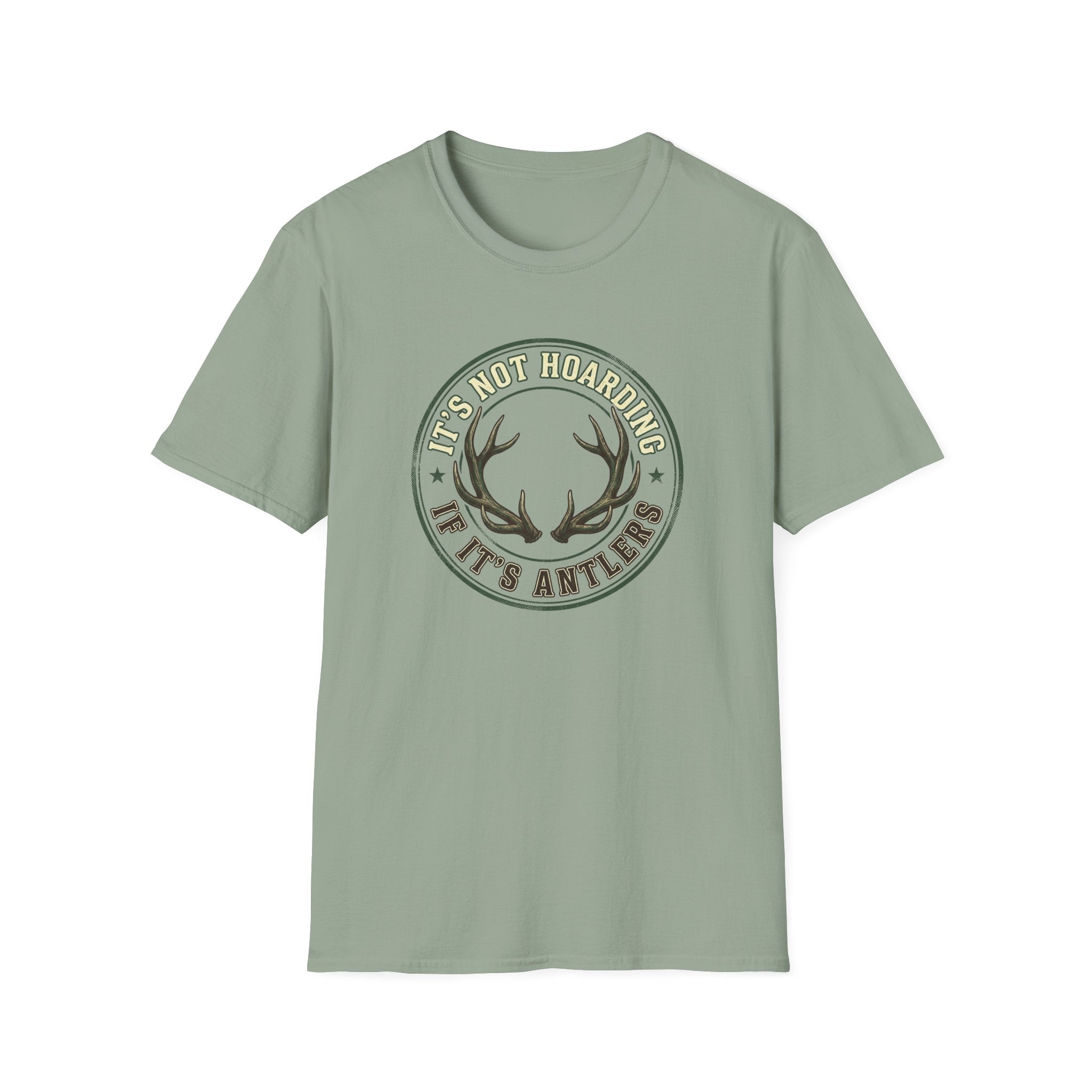 It's Not Hoarding if it's Antlers Badge T-Shirt