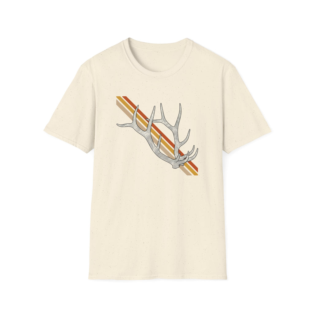 Sunset Stripe Elk Sheds T-Shirt