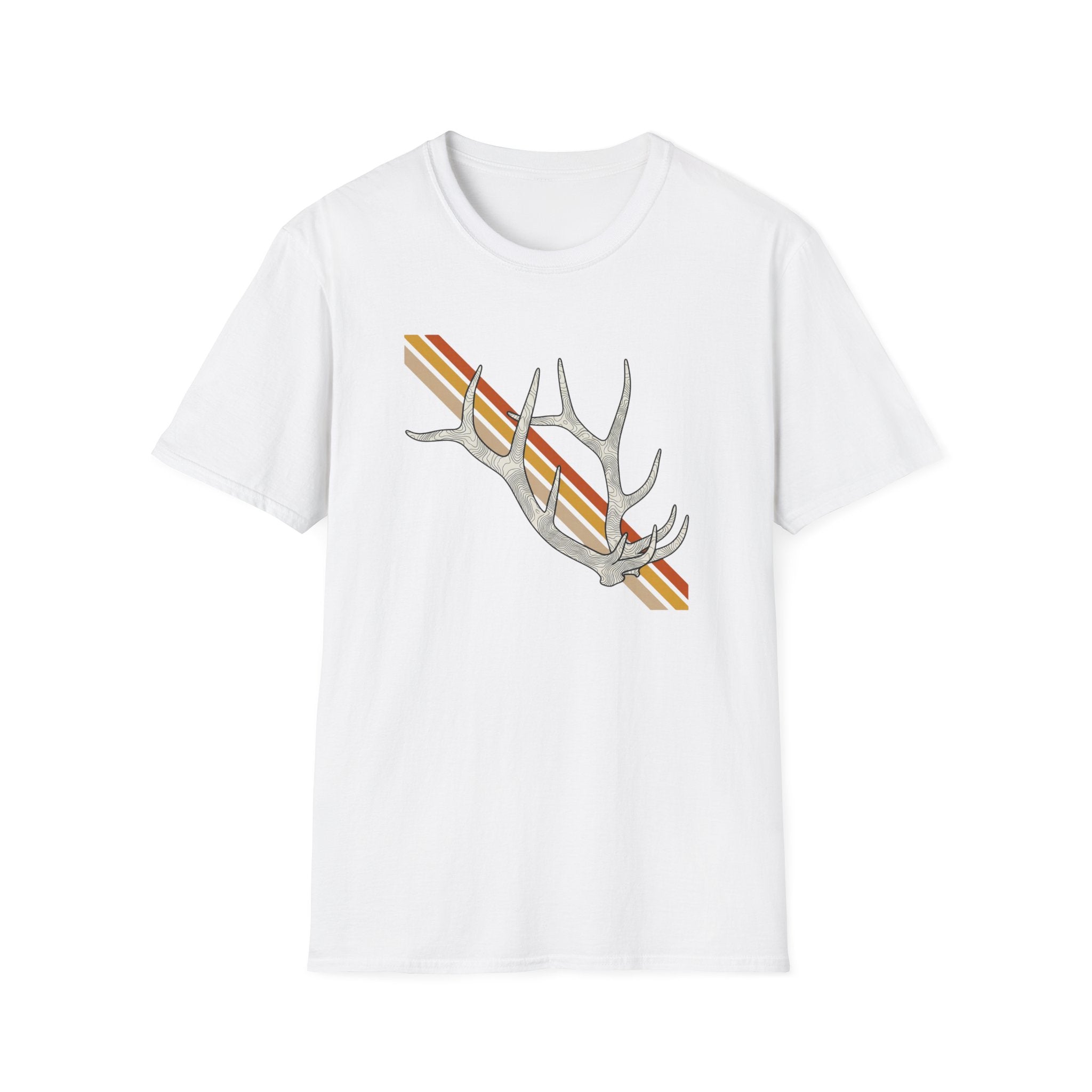 Sunset Stripe Elk Sheds T-Shirt