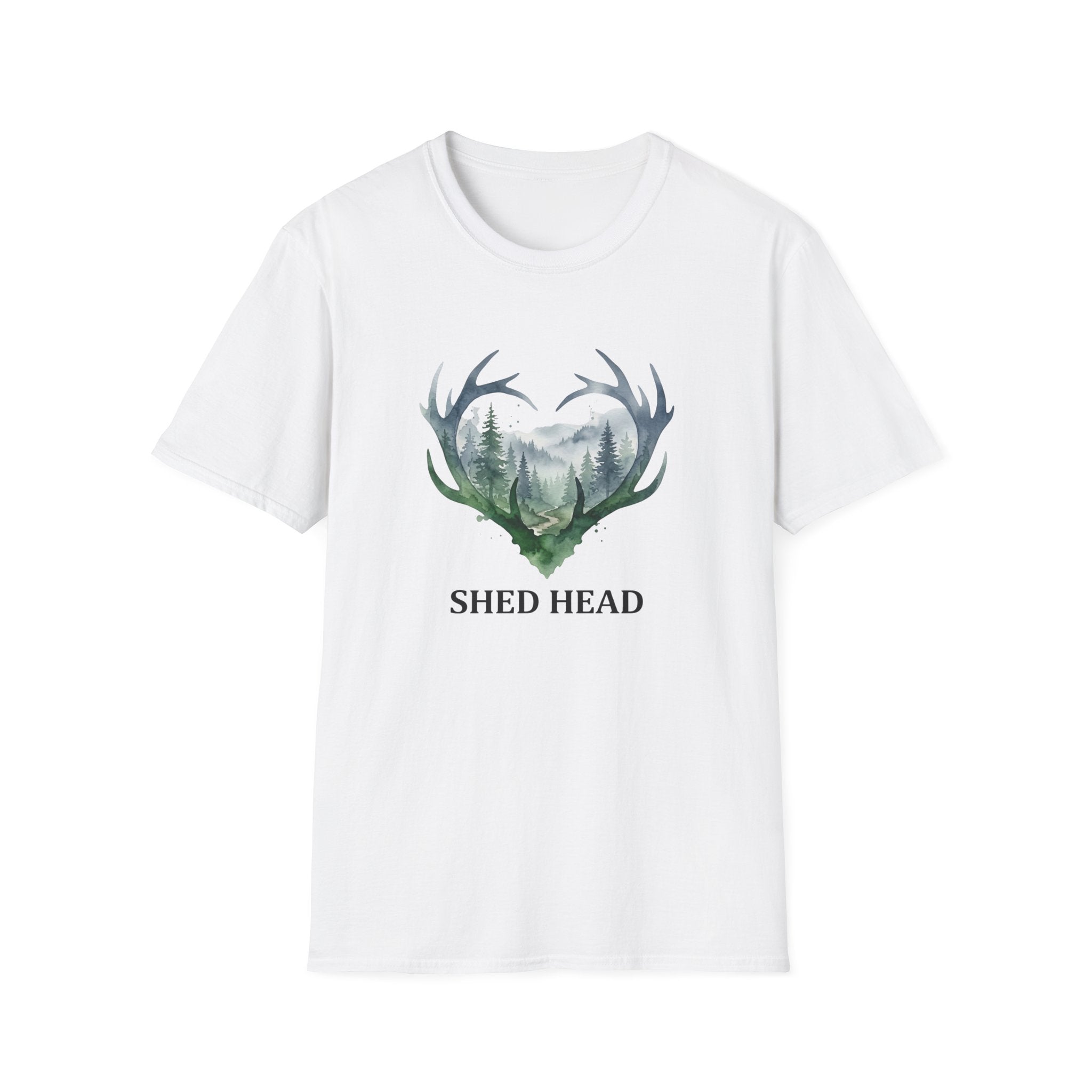 Shed Head Antler Watercolor T-Shirt