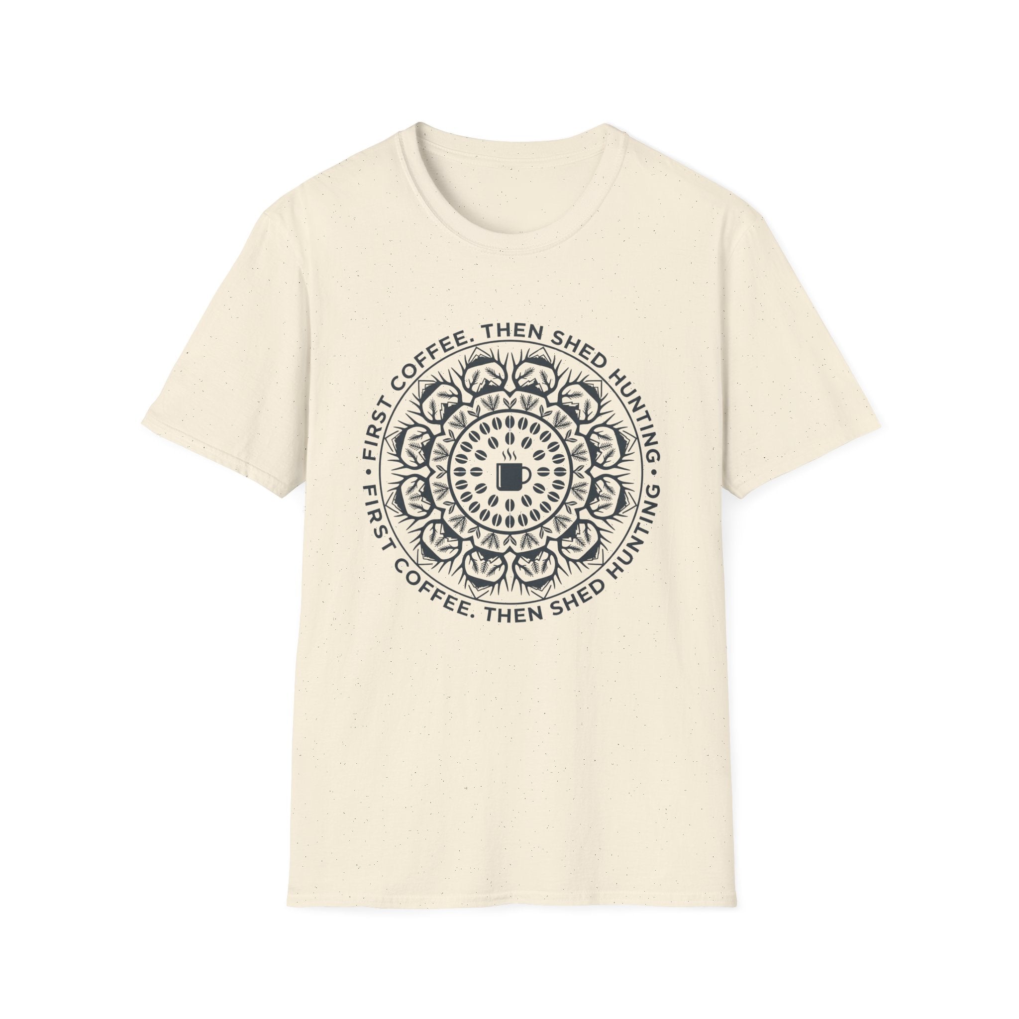 First Coffee Then Shed Hunting Mandala T-Shirt