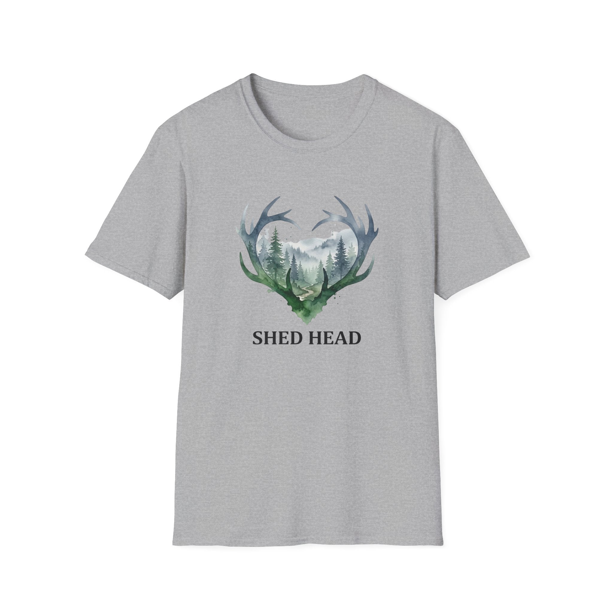 Shed Head Antler Watercolor T-Shirt