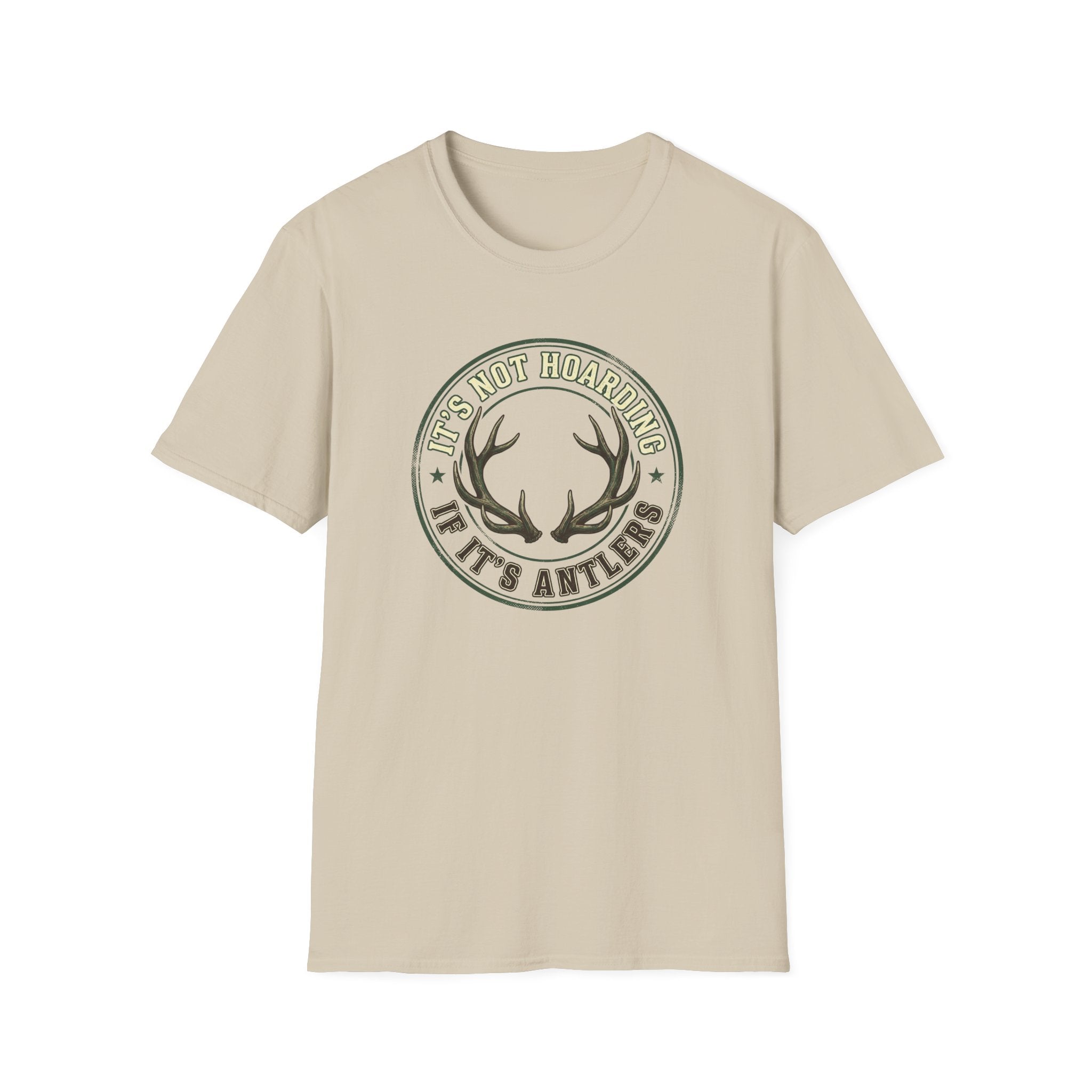 It's Not Hoarding if it's Antlers Badge T-Shirt