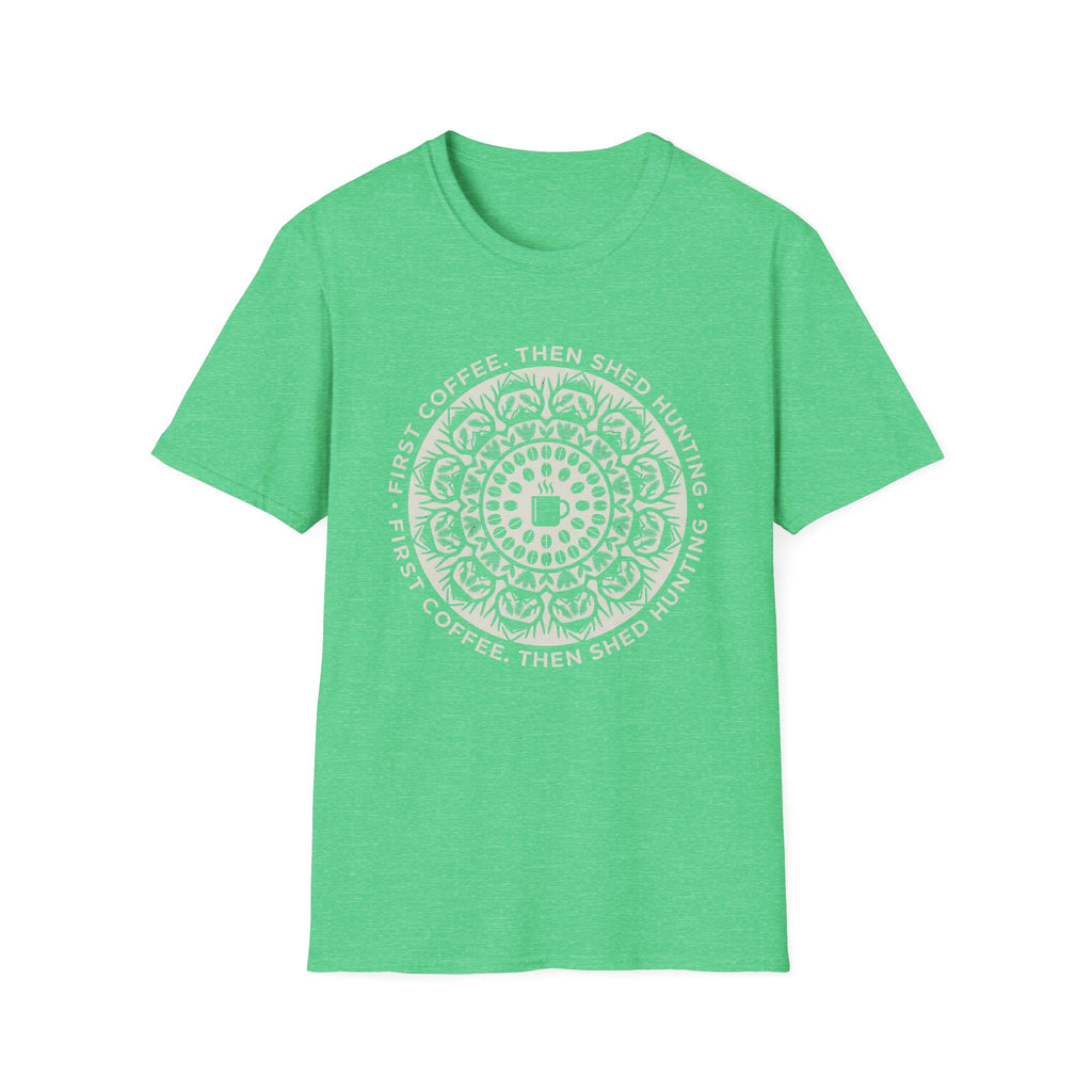 First Coffee Then Shed Hunting Mandala T-Shirt