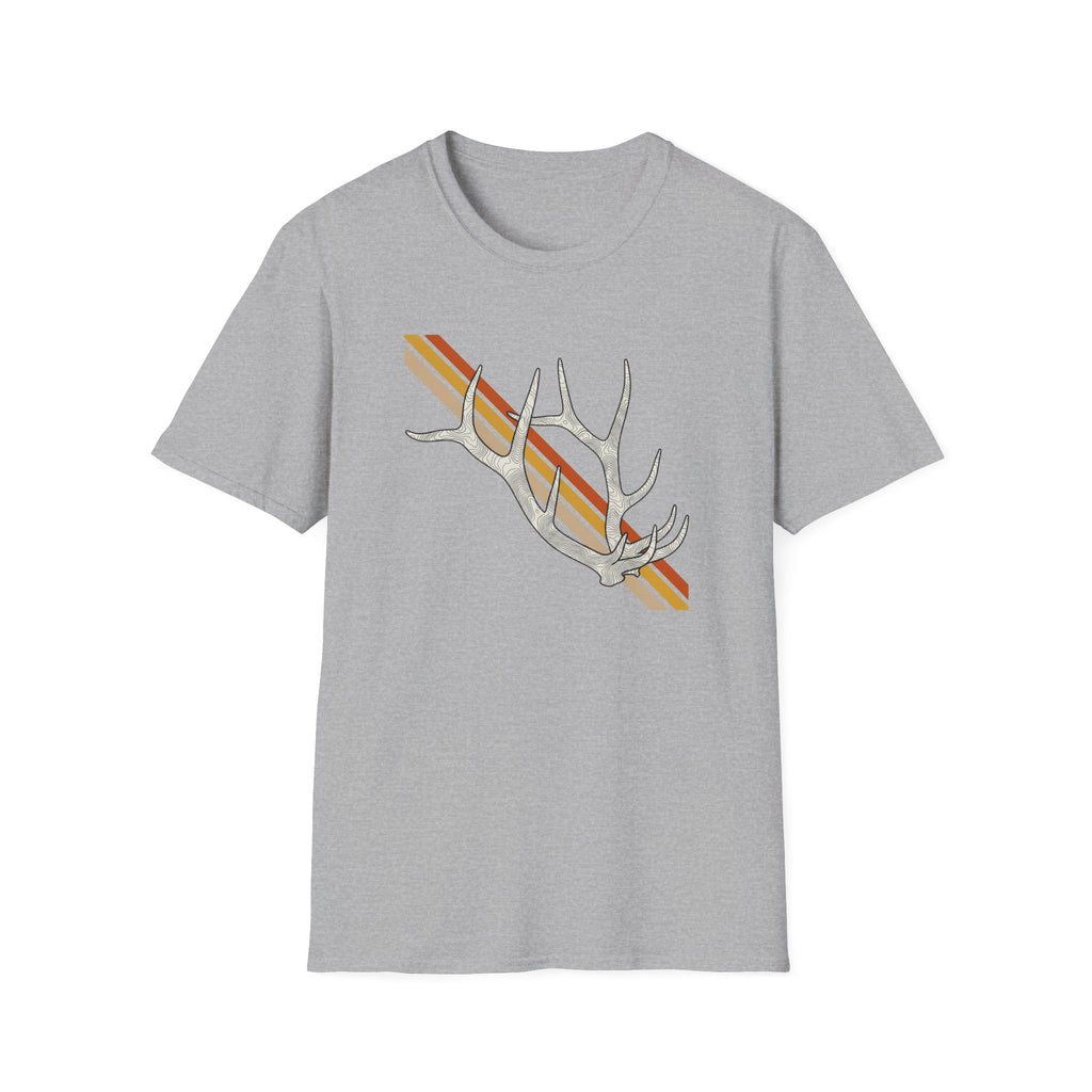 Sunset Stripe Elk Sheds T-Shirt