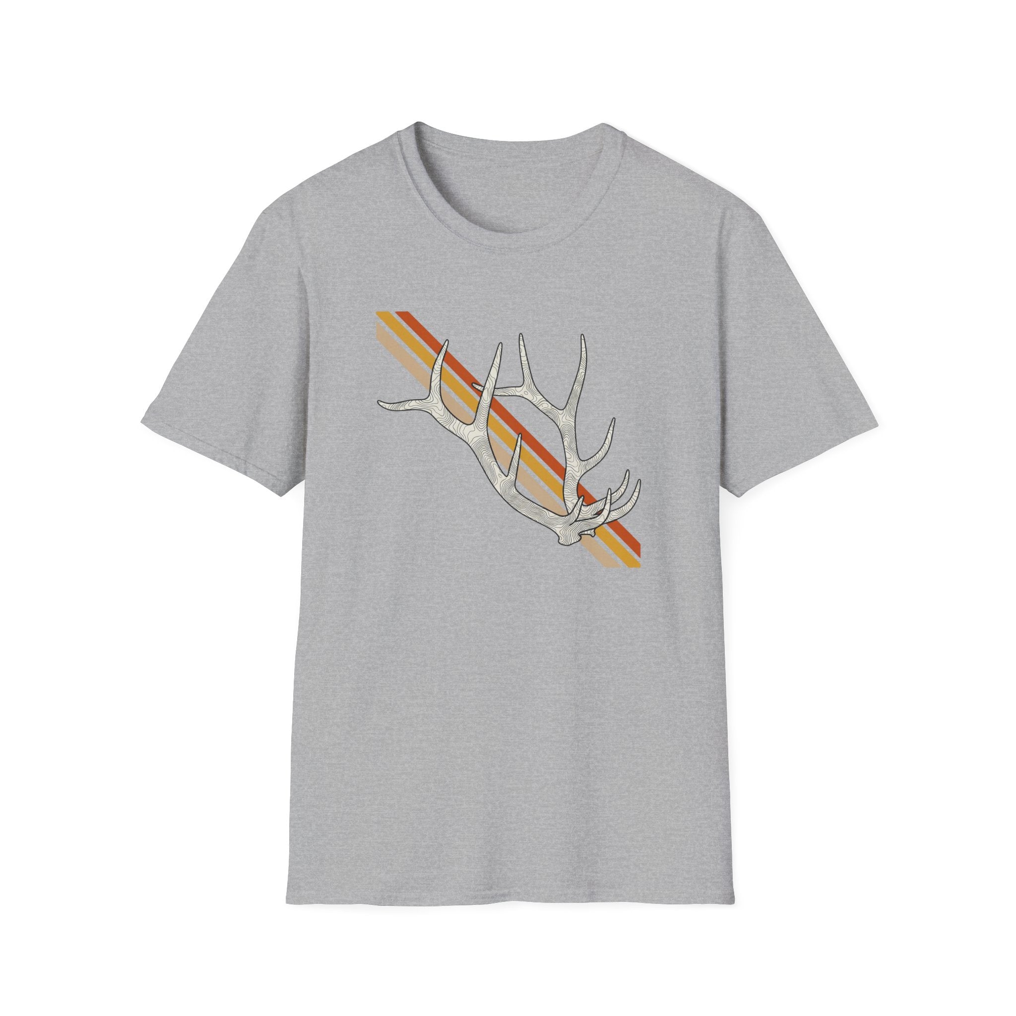 Sunset Stripe Elk Sheds T-Shirt