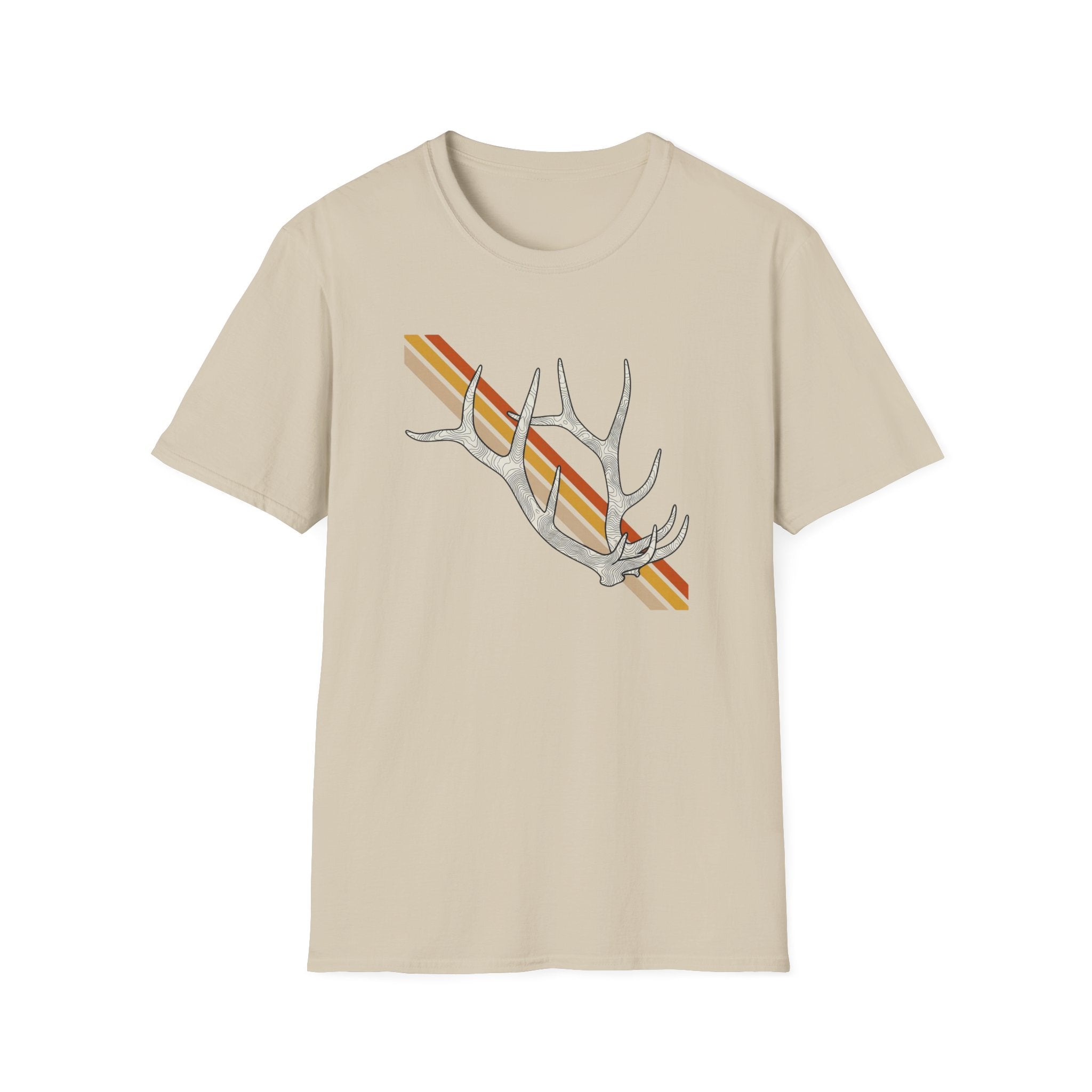 Sunset Stripe Elk Sheds T-Shirt