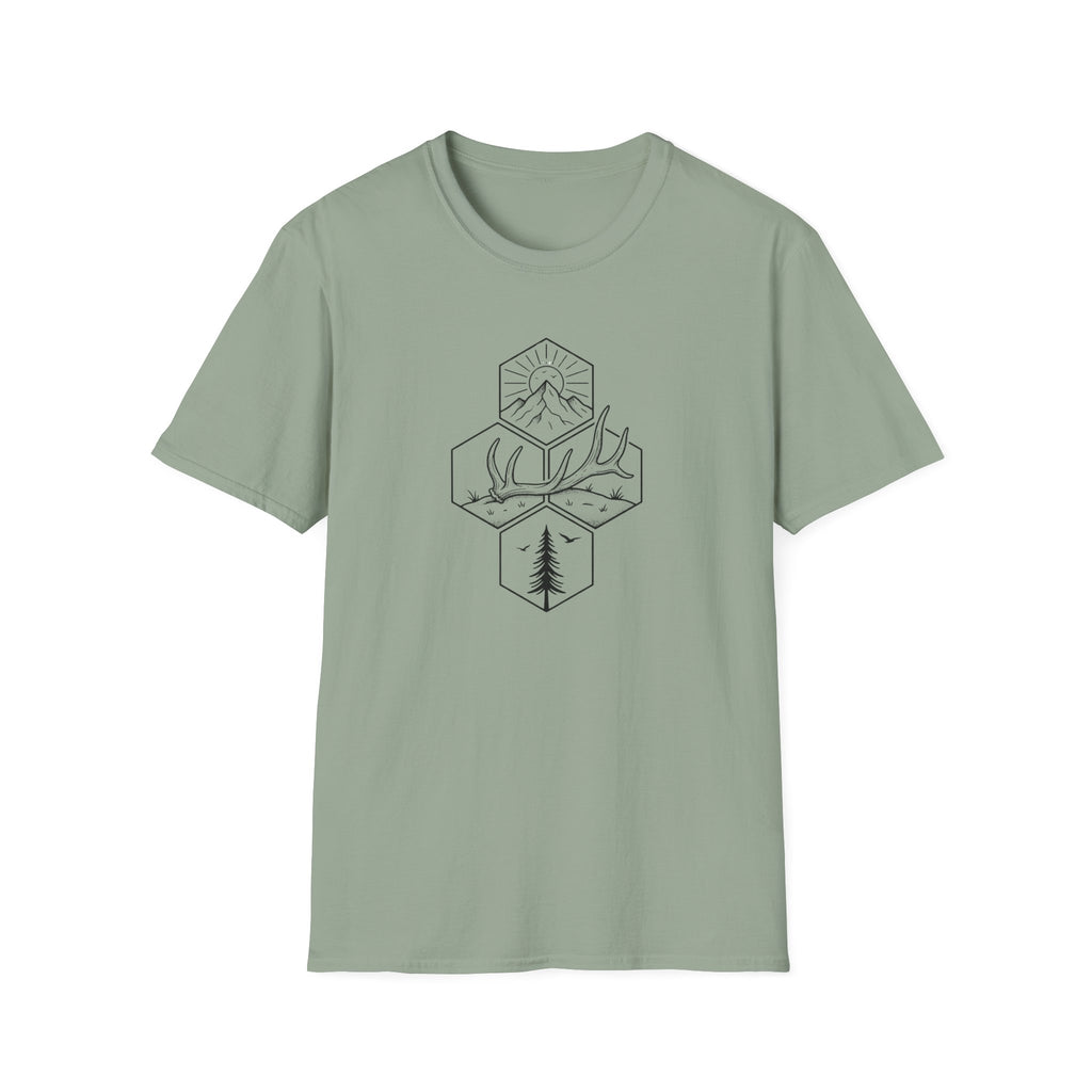 Antler Shed in the Hexagon T-Shirt