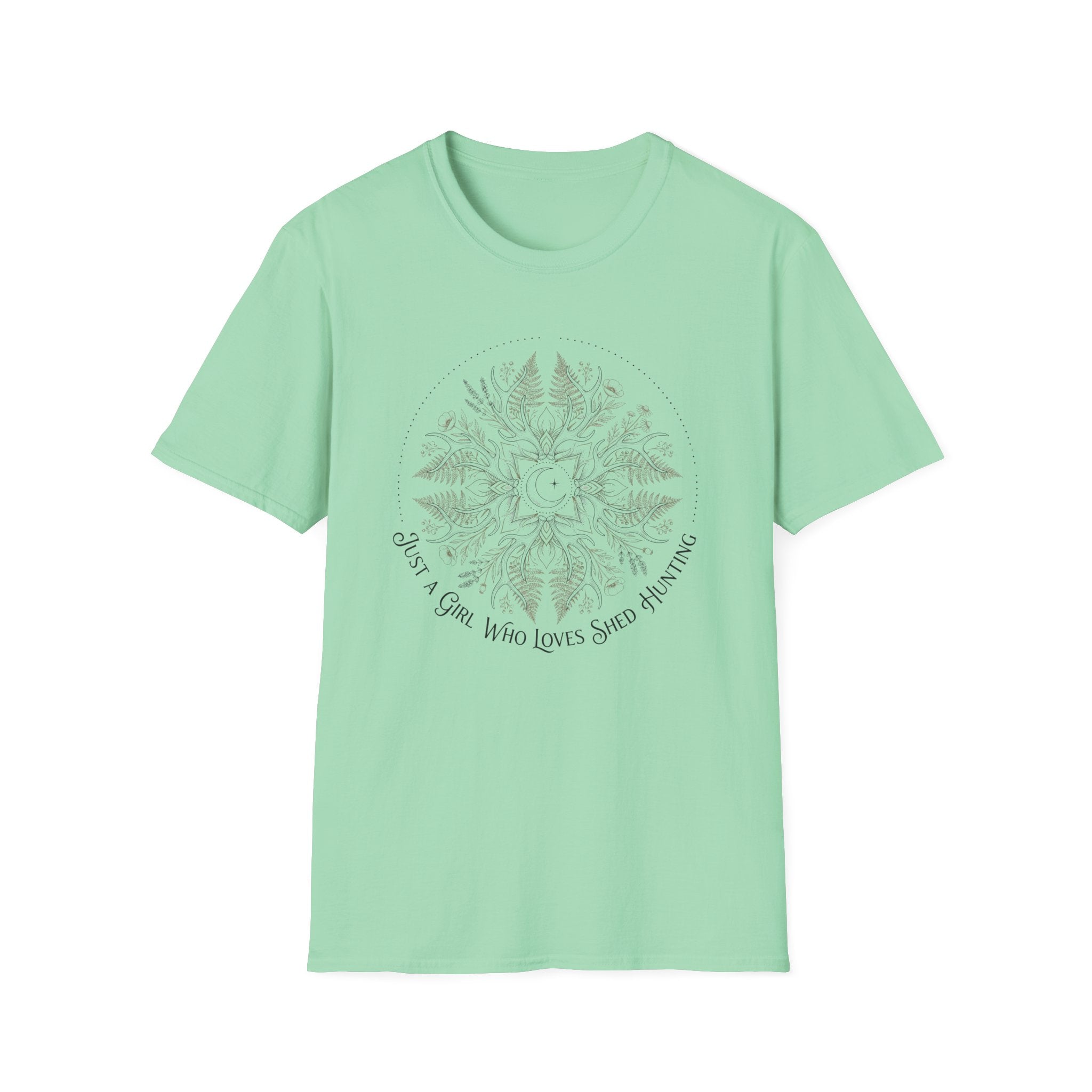 Just A Girl Who Loves Shed Hunting Mandala T-Shirt