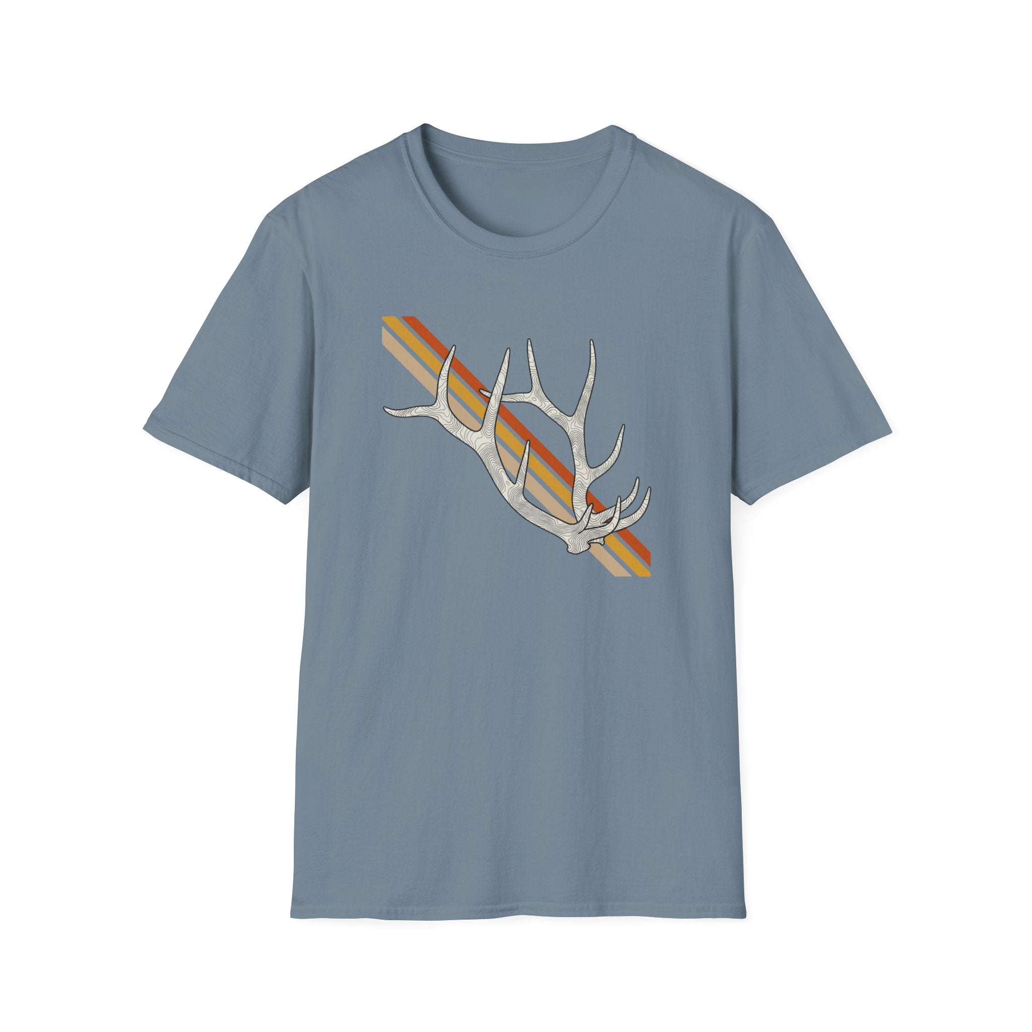 Sunset Stripe Elk Sheds T-Shirt