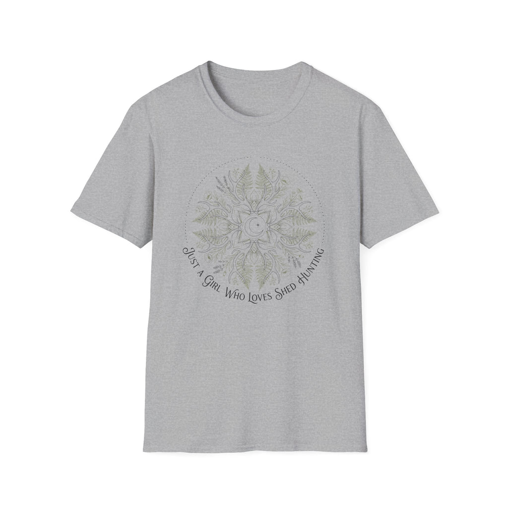 Just A Girl Who Loves Shed Hunting Mandala T-Shirt