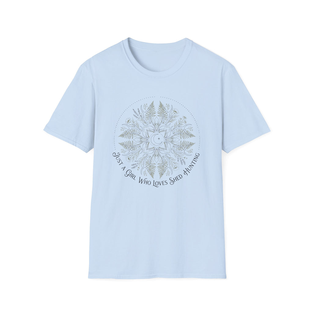 Just A Girl Who Loves Shed Hunting Mandala T-Shirt
