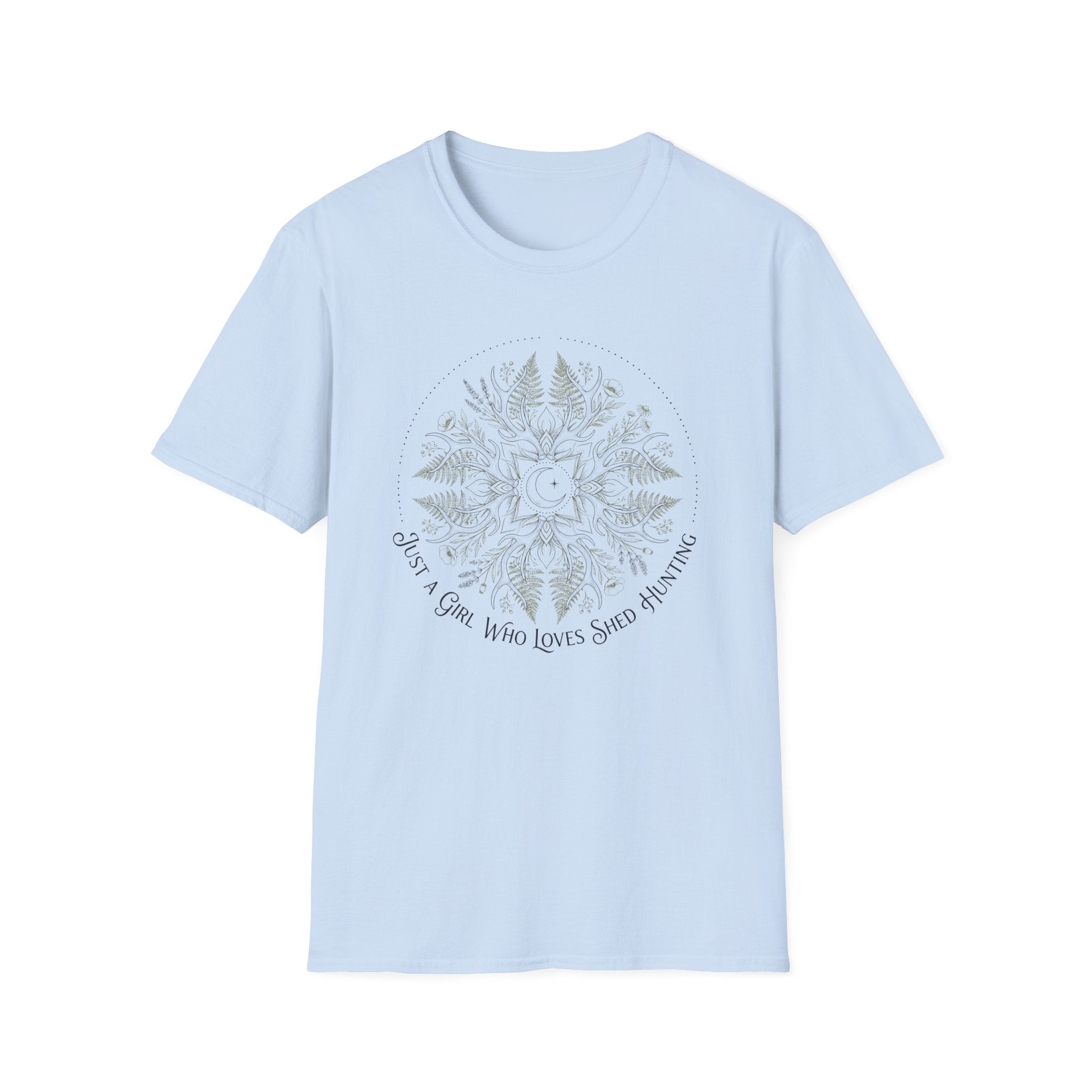 Just A Girl Who Loves Shed Hunting Mandala T-Shirt