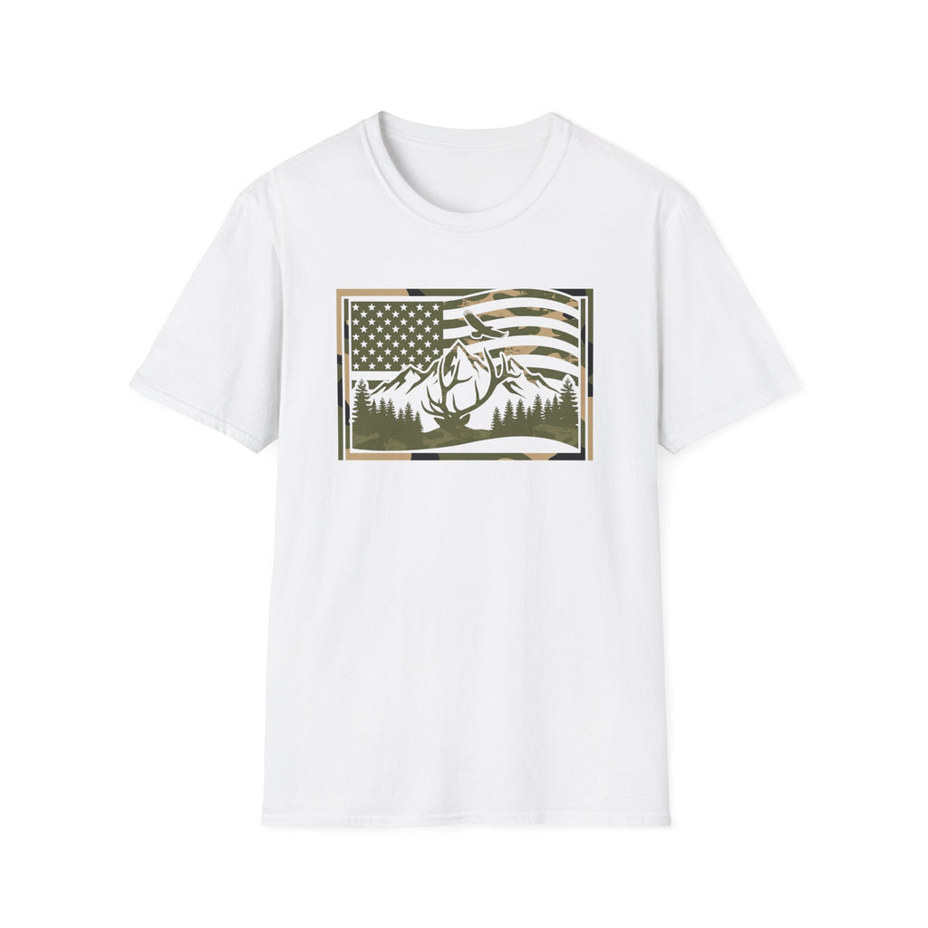 Camo Flag & Elk T-Shirt
