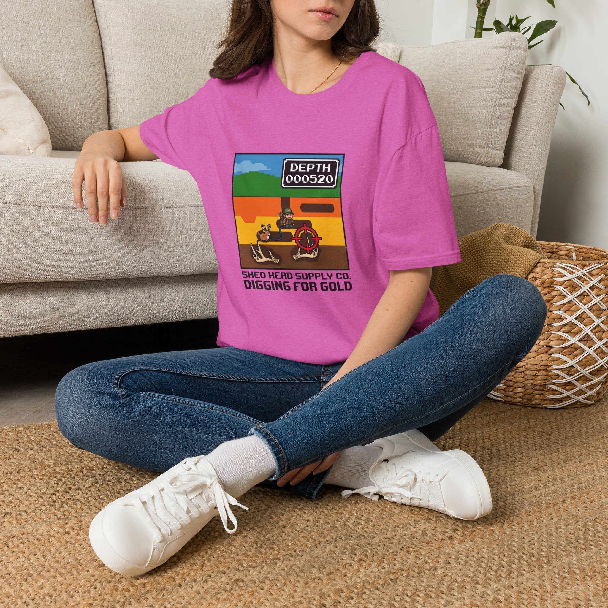 Digging For Gold 80's Video Game T-Shirt