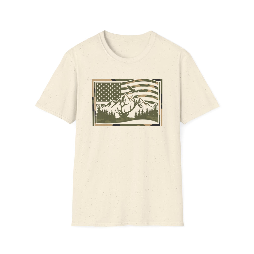 Camo Flag & Elk T-Shirt