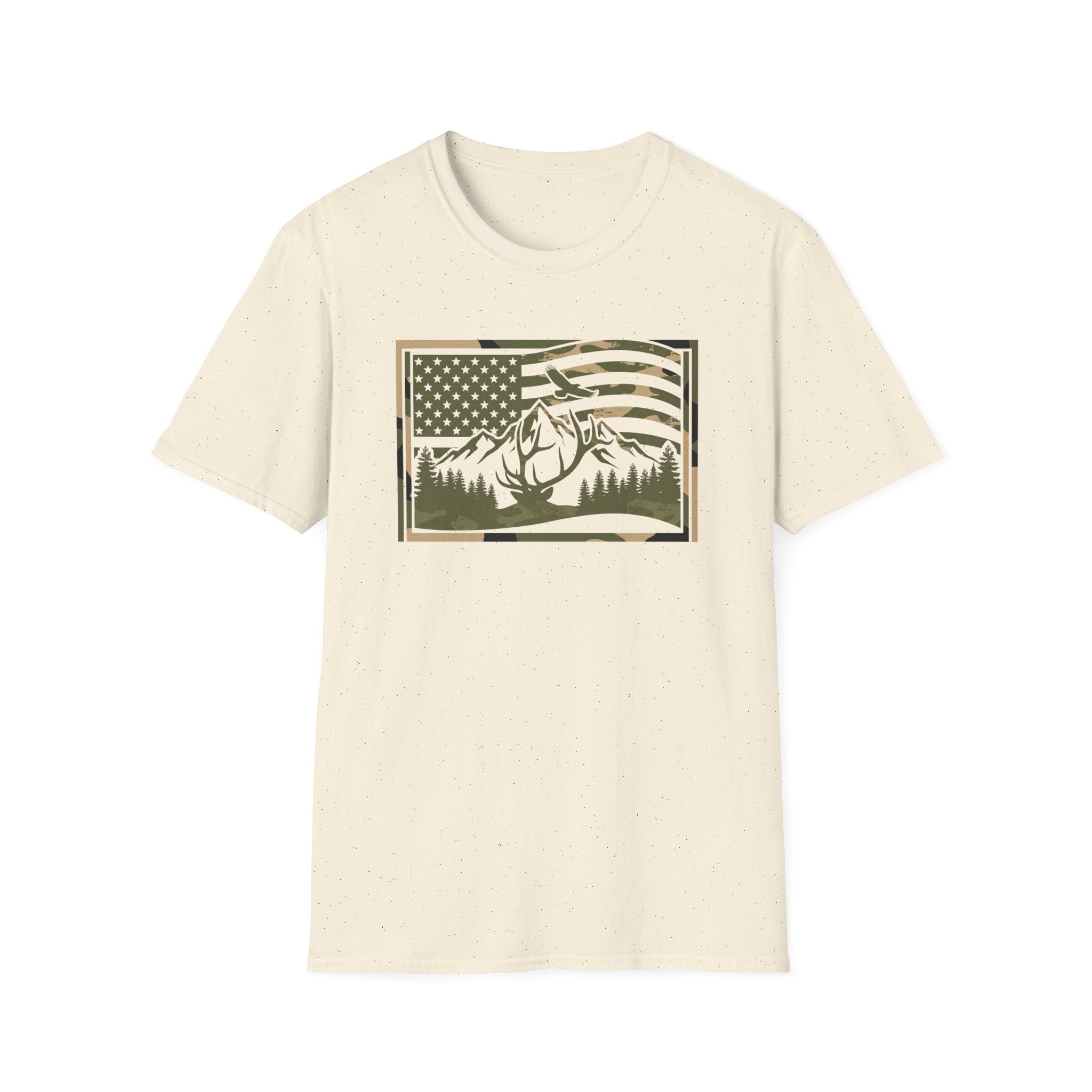 Camo Flag & Elk T-Shirt