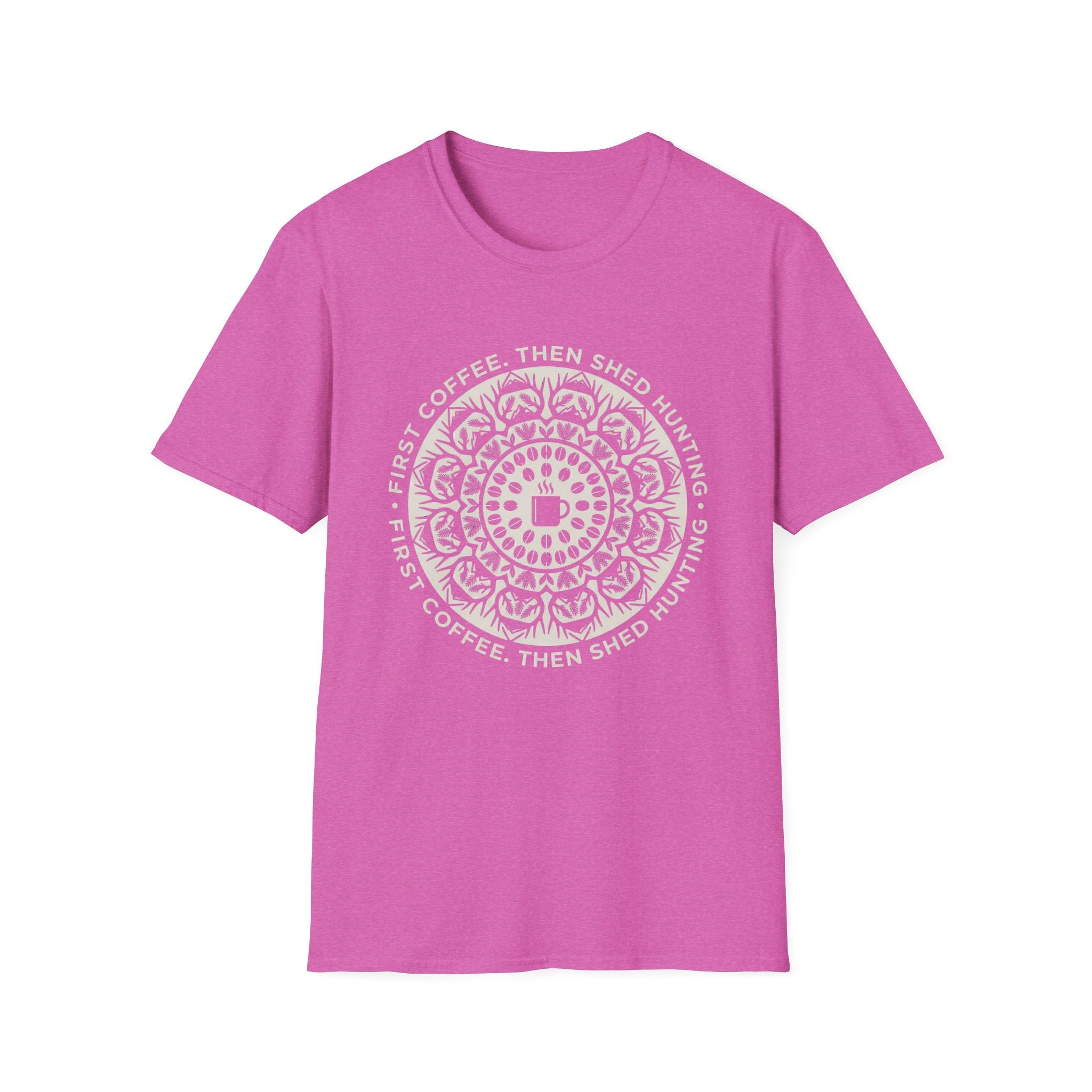 First Coffee Then Shed Hunting Mandala T-Shirt