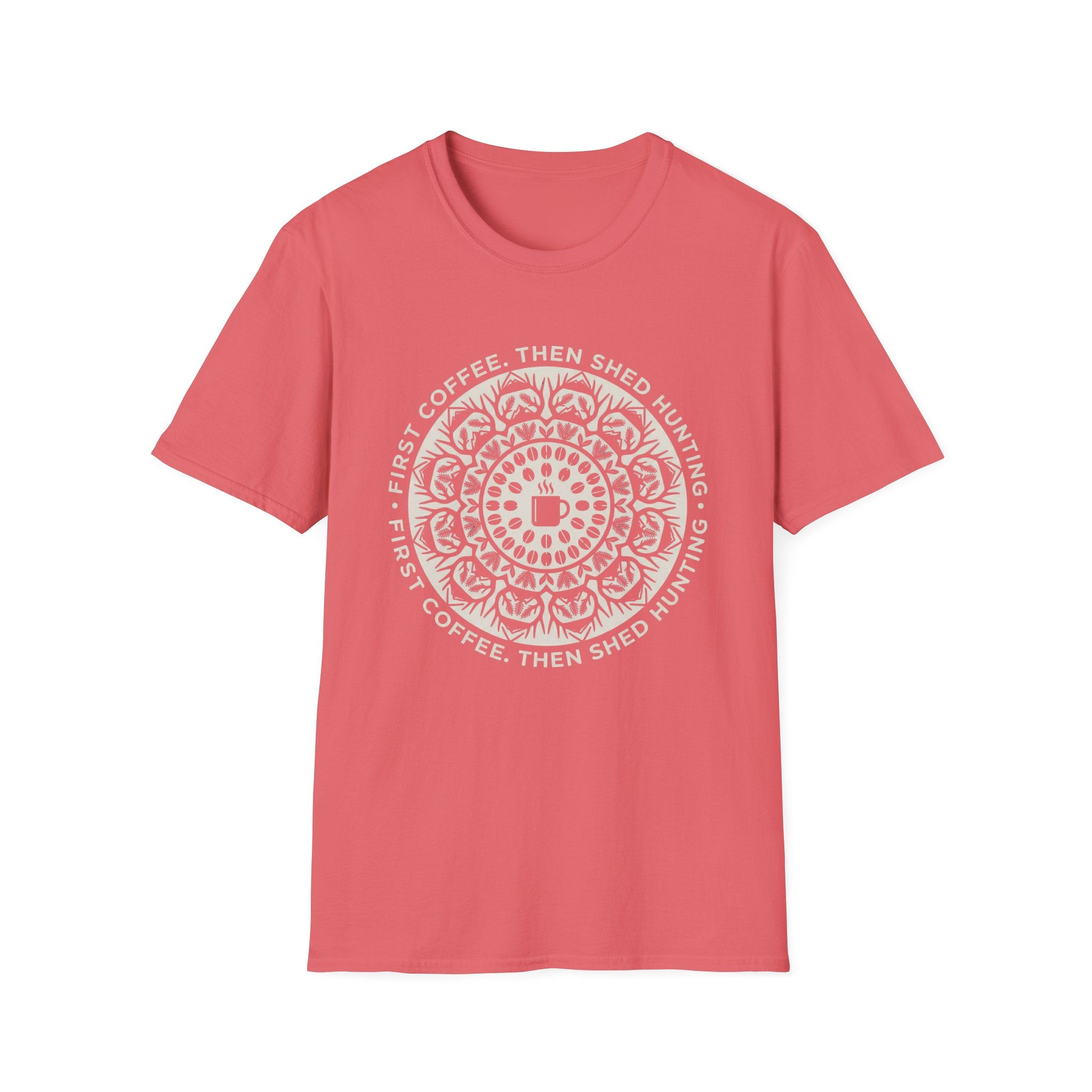 First Coffee Then Shed Hunting Mandala T-Shirt