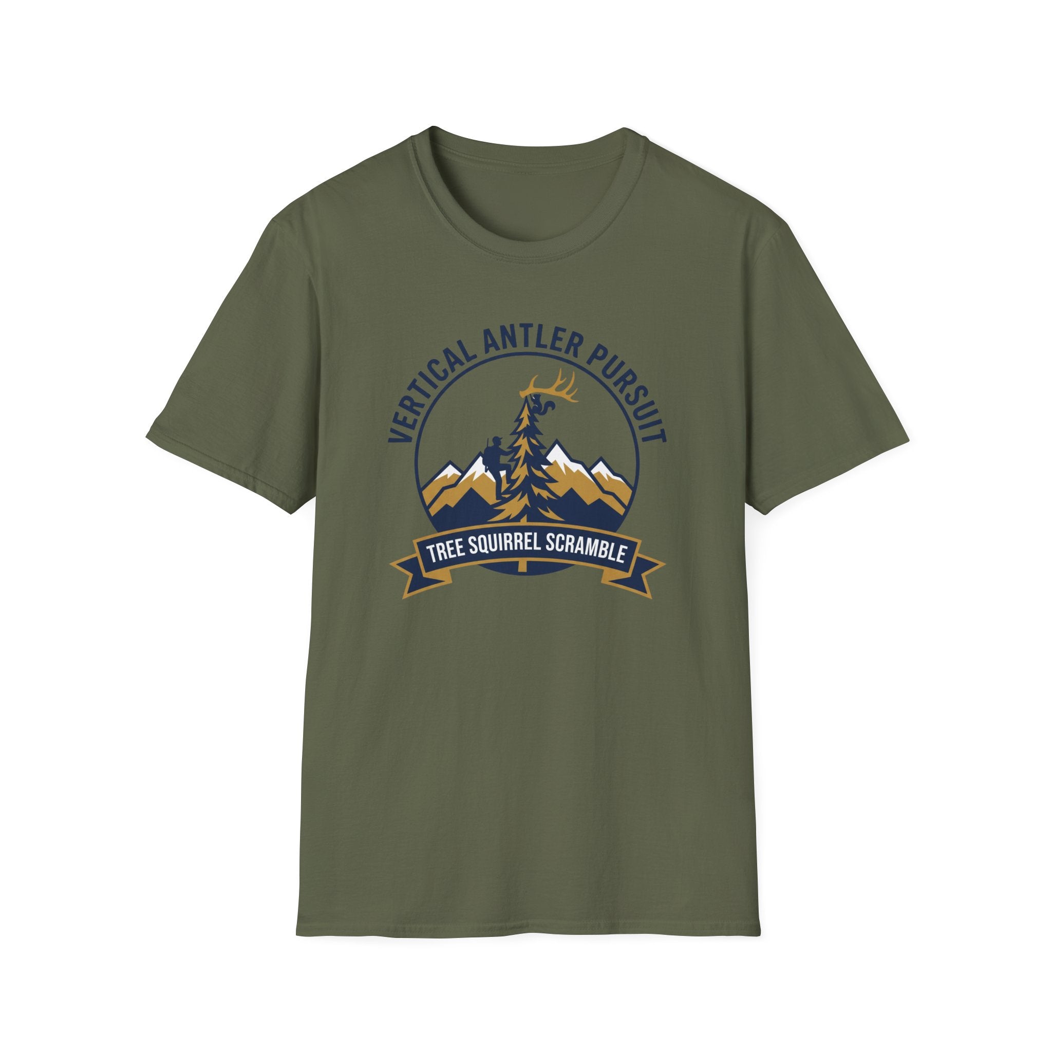 Vertical Antler Pursuit / Tree Squirrel Scramble T-Shirt
