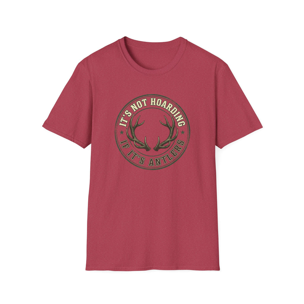 It's Not Hoarding if it's Antlers Badge T-Shirt