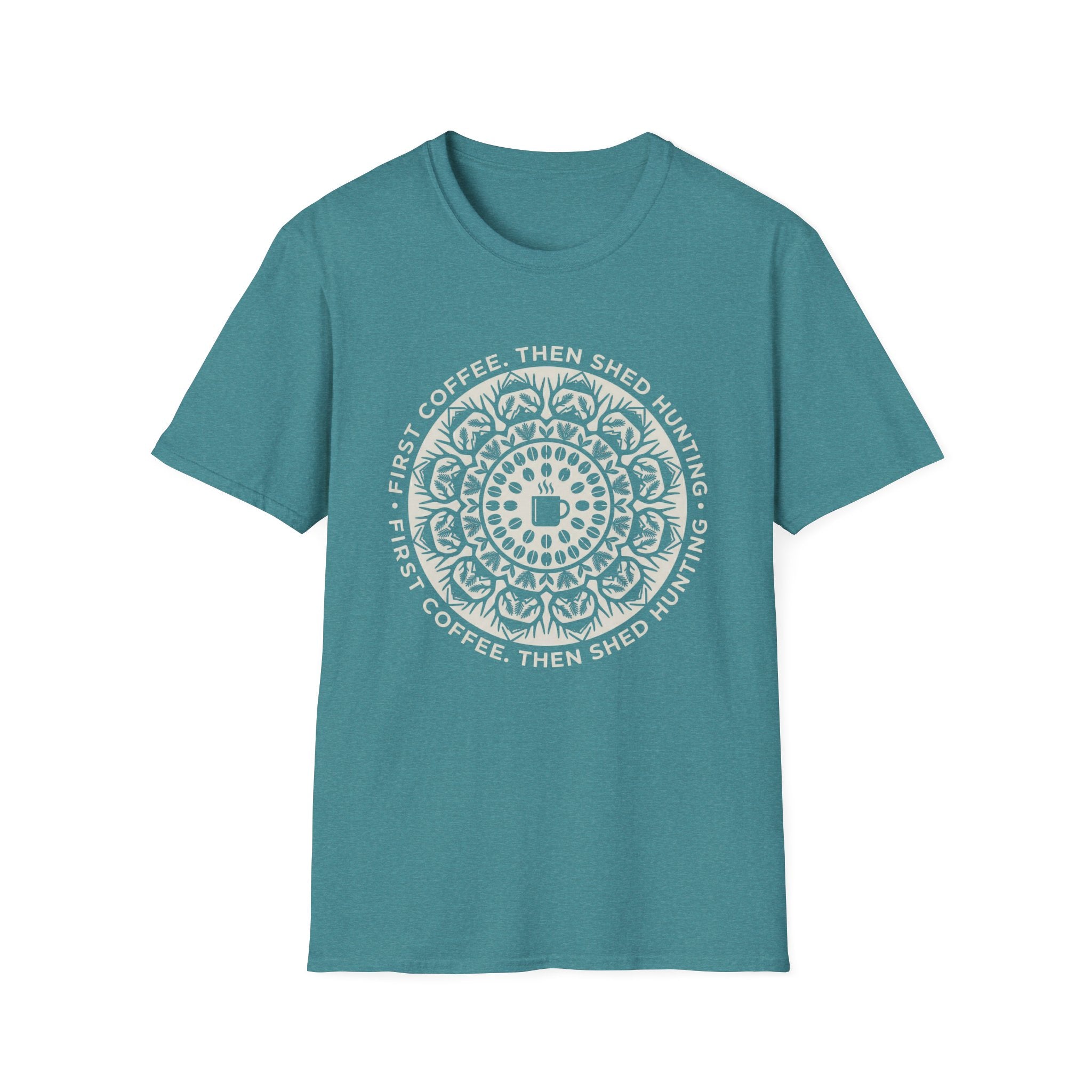 First Coffee Then Shed Hunting Mandala T-Shirt