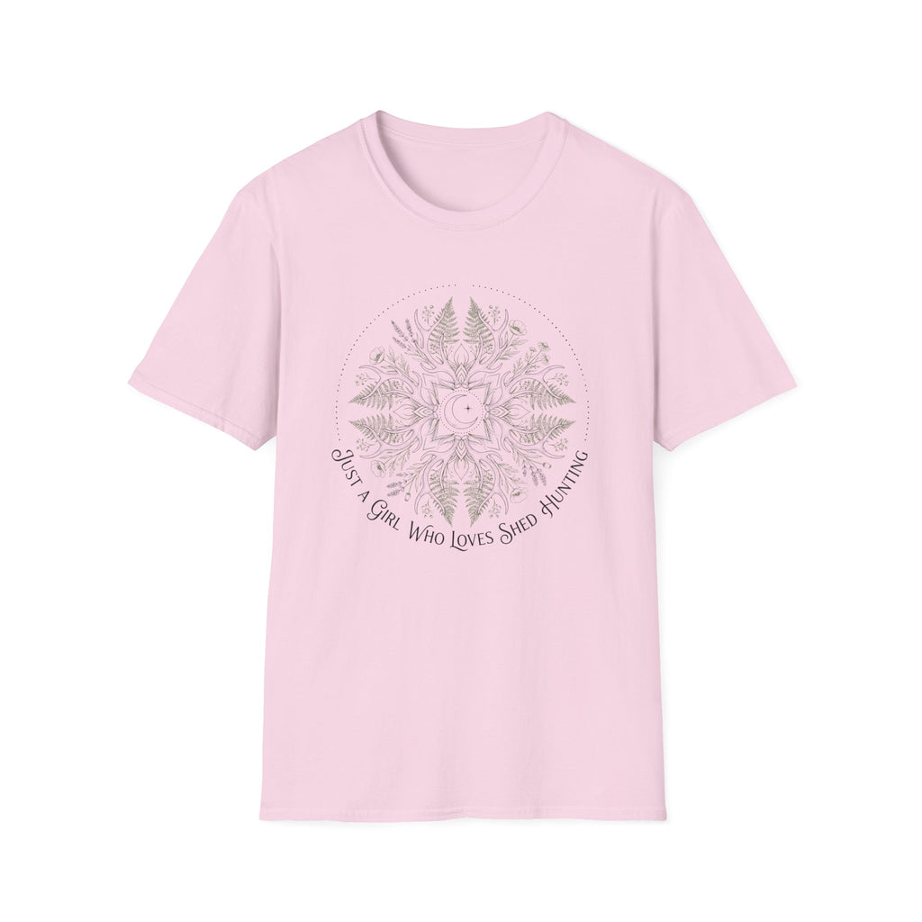 Just A Girl Who Loves Shed Hunting Mandala T-Shirt