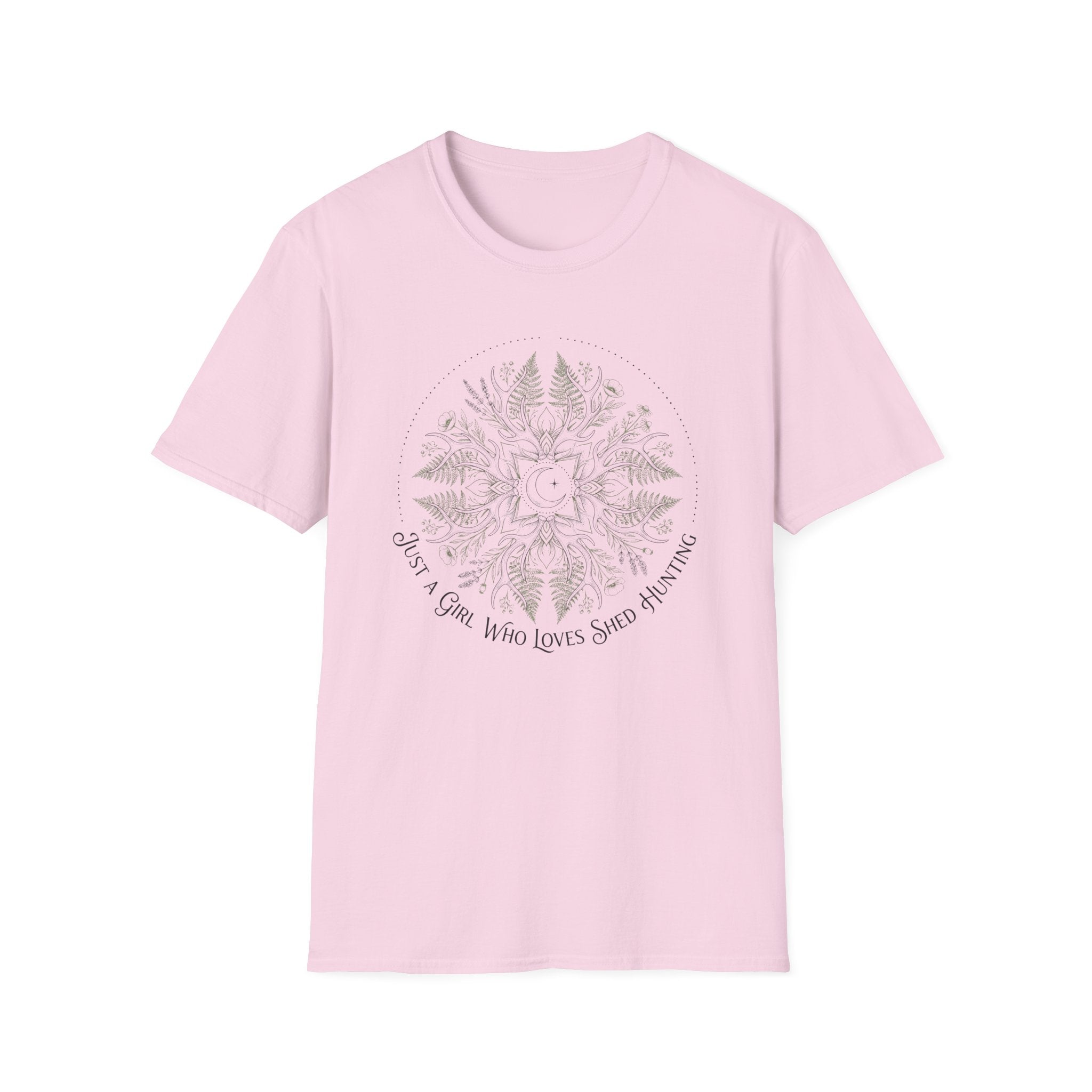 Just A Girl Who Loves Shed Hunting Mandala T-Shirt