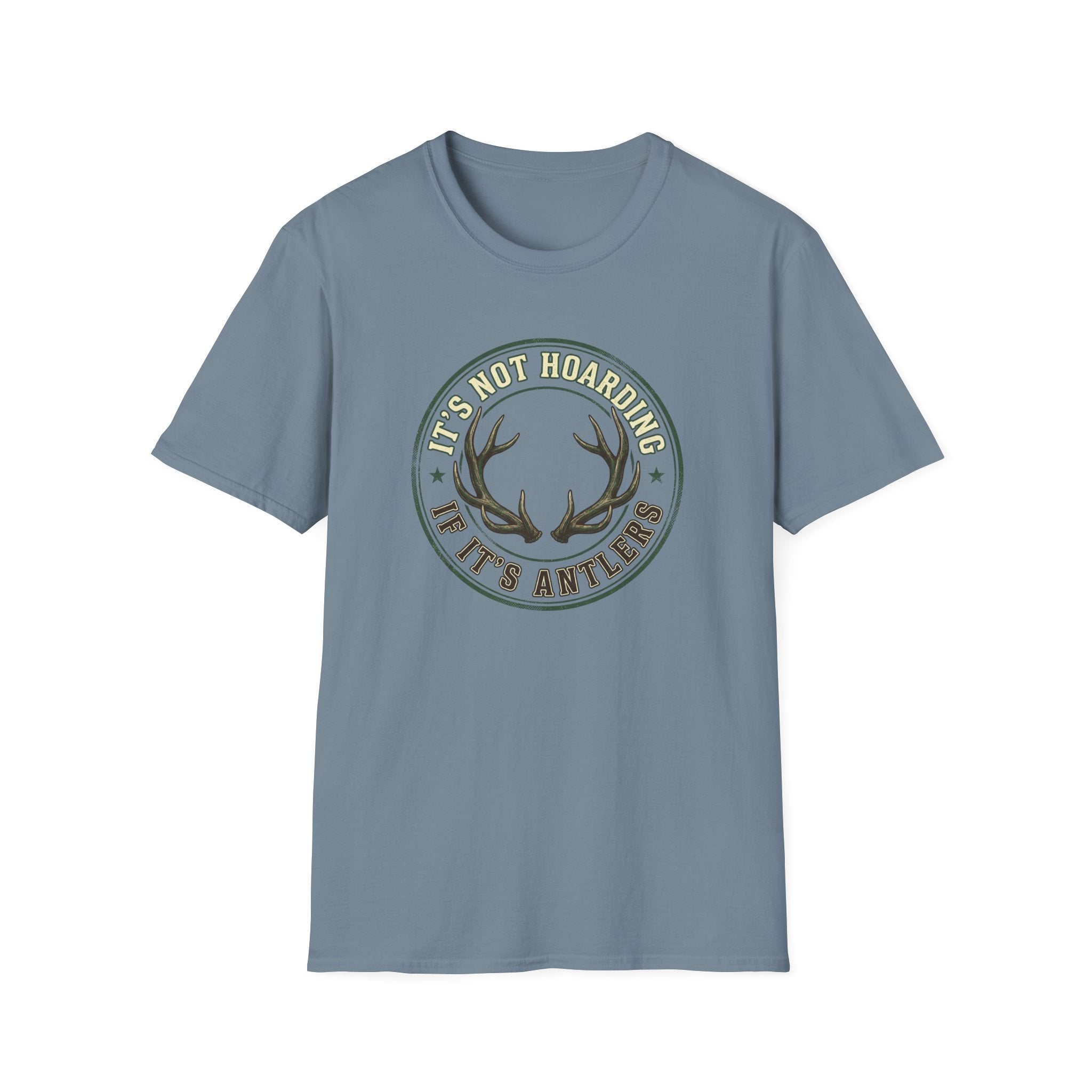 It's Not Hoarding if it's Antlers Badge T-Shirt