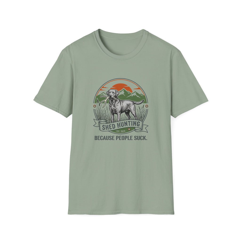 "Because People Suck" Dog with a Bone T-Shirt