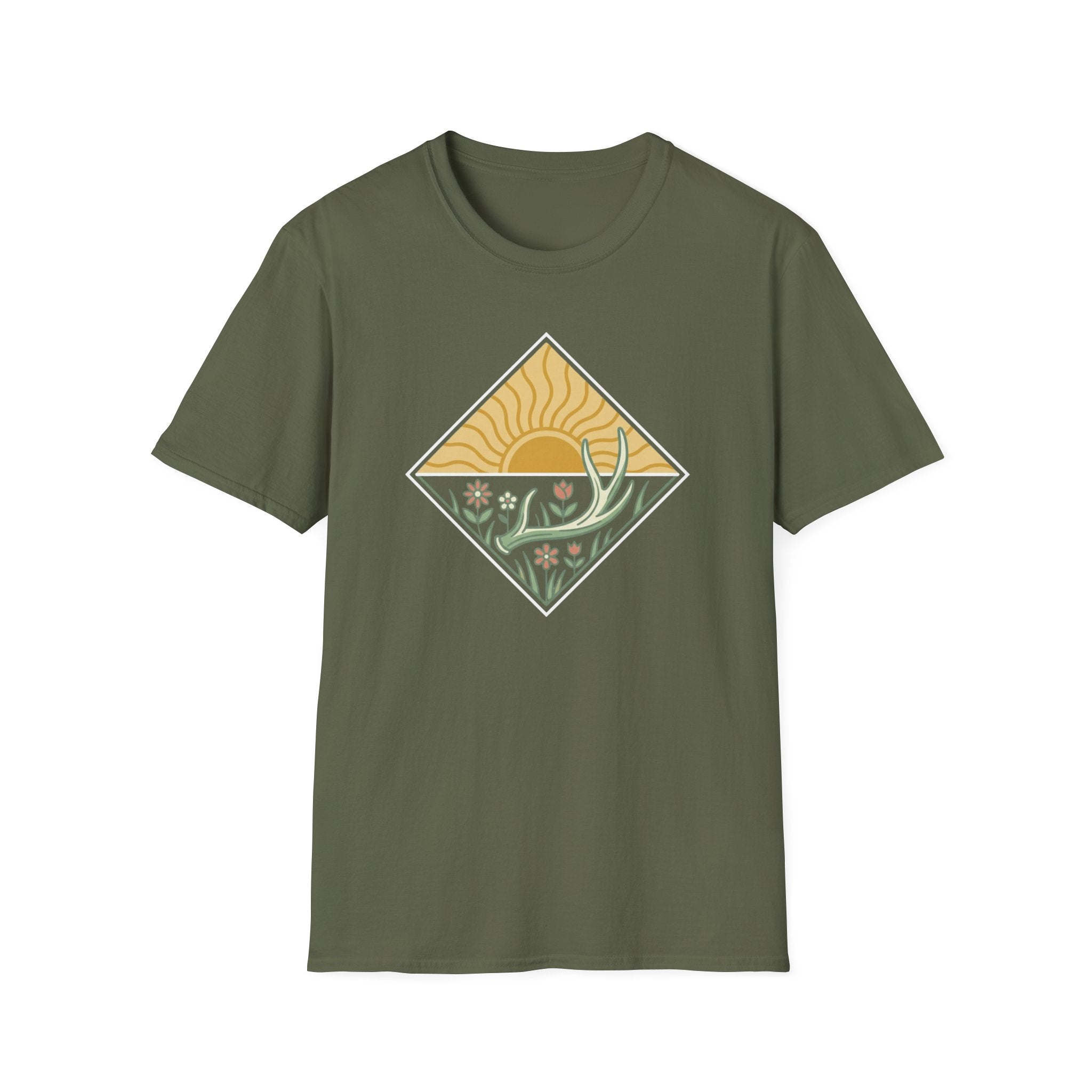 Antler Shed & Wildflowers Diamond T-Shirt