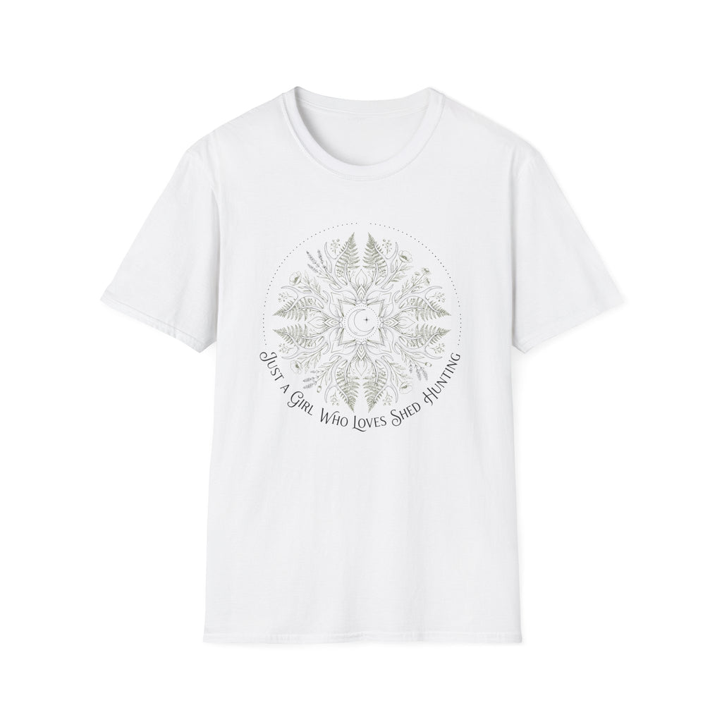 Just A Girl Who Loves Shed Hunting Mandala T-Shirt