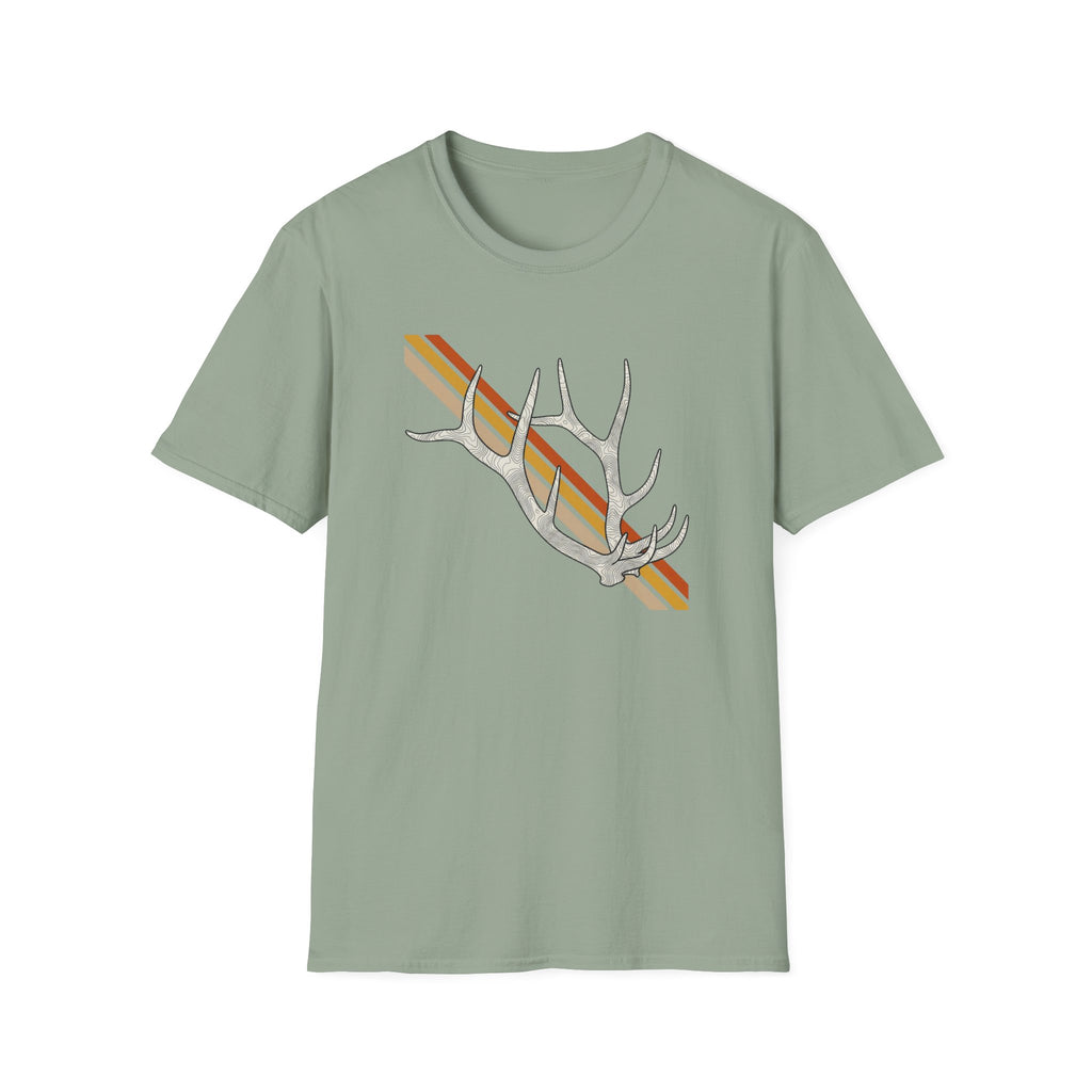 Sunset Stripe Elk Sheds T-Shirt