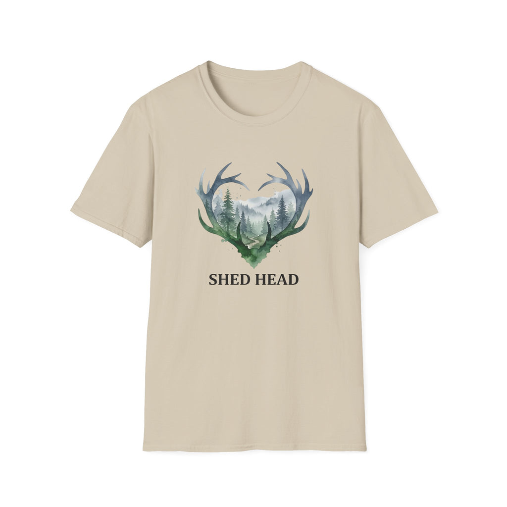 Shed Head Antler Watercolor T-Shirt