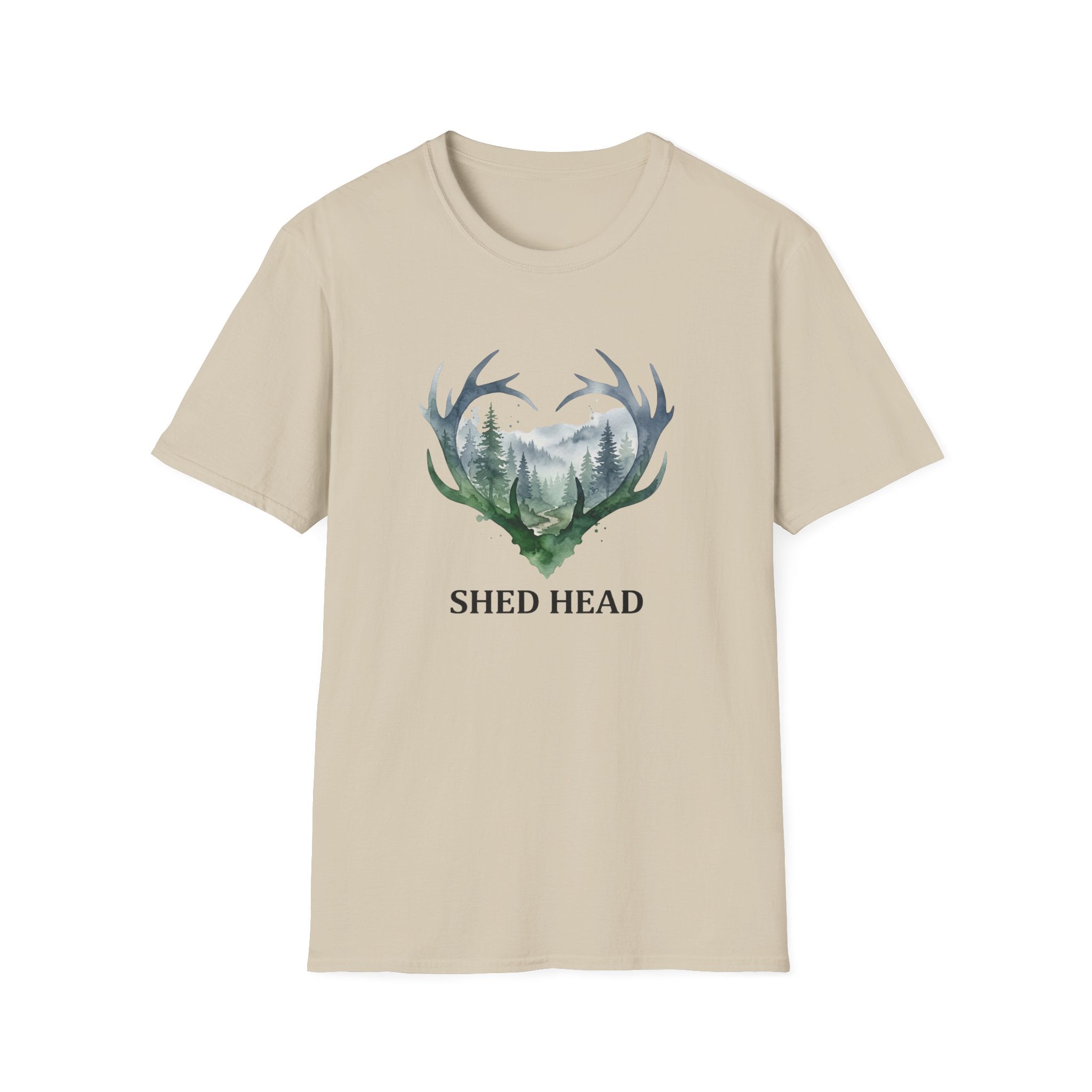 Shed Head Antler Watercolor T-Shirt