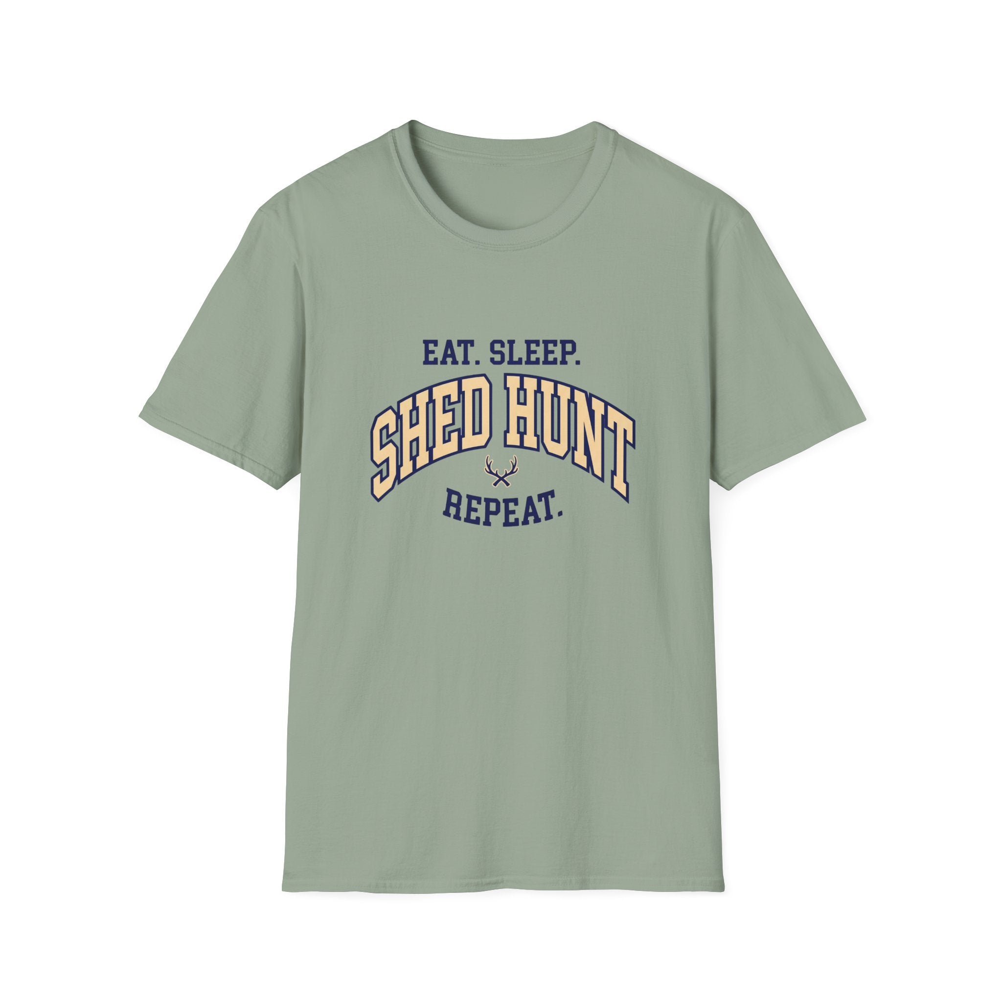 Eat. Sleep. Shed Hunt. Repeat. Collegiate T-Shirt