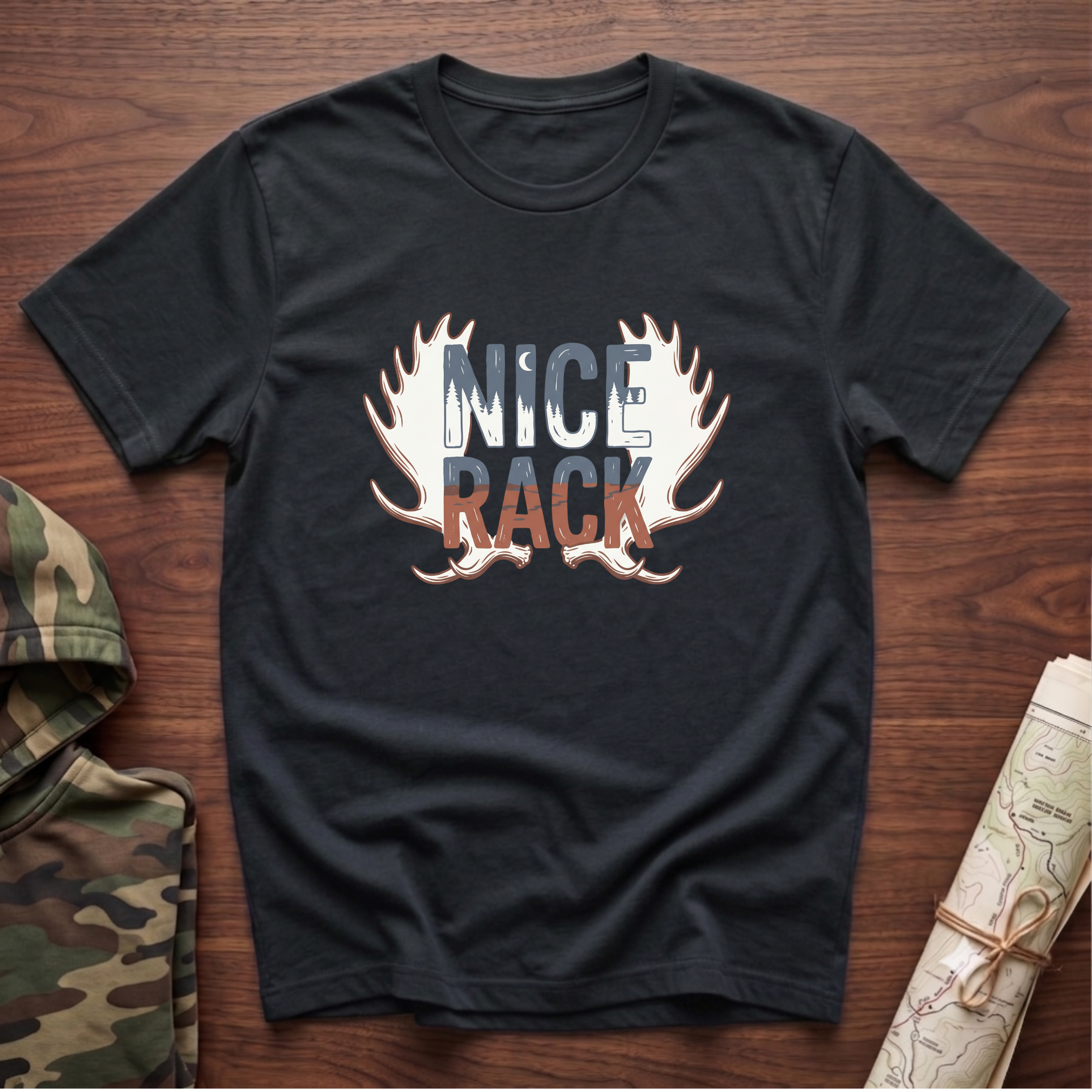 NICE RACK Moose Antlers T-Shirt