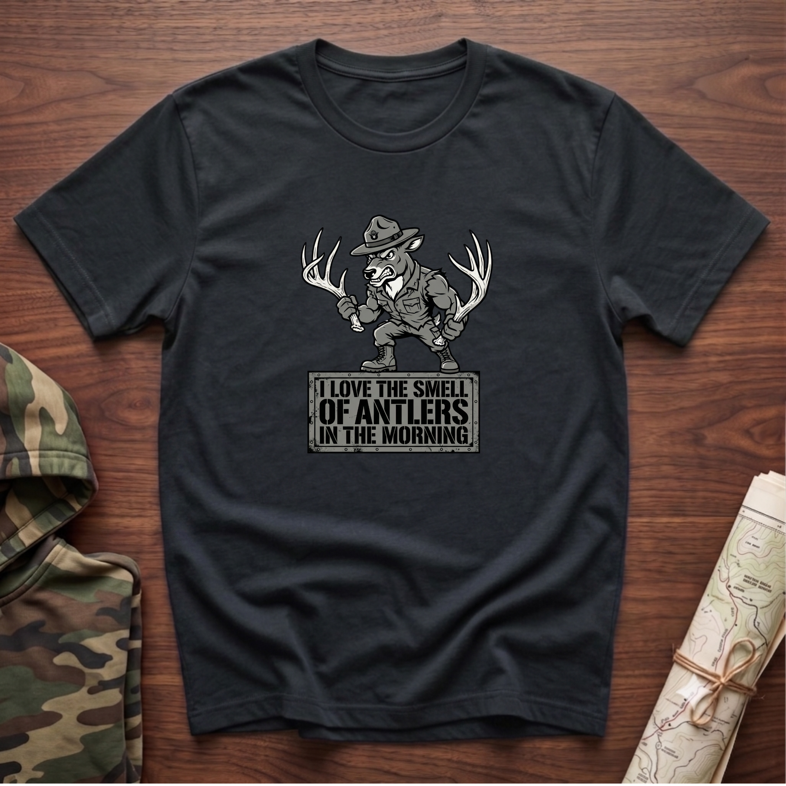 I Love the Smell of Antlers in the Morning T-Shirt