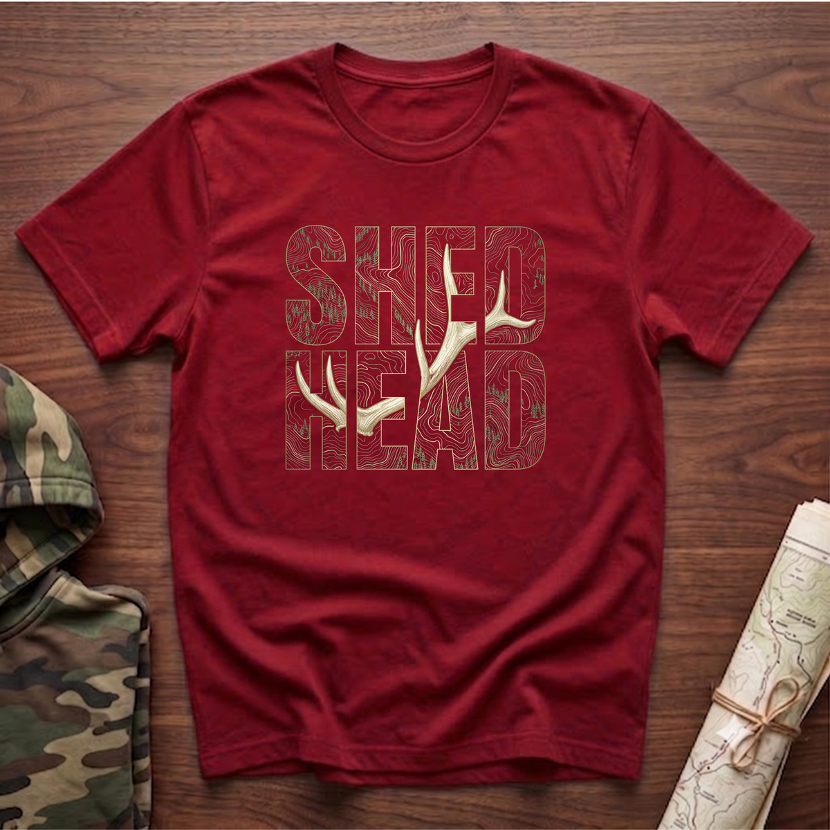 SHED HEAD Elk Shed Topography T-Shirt