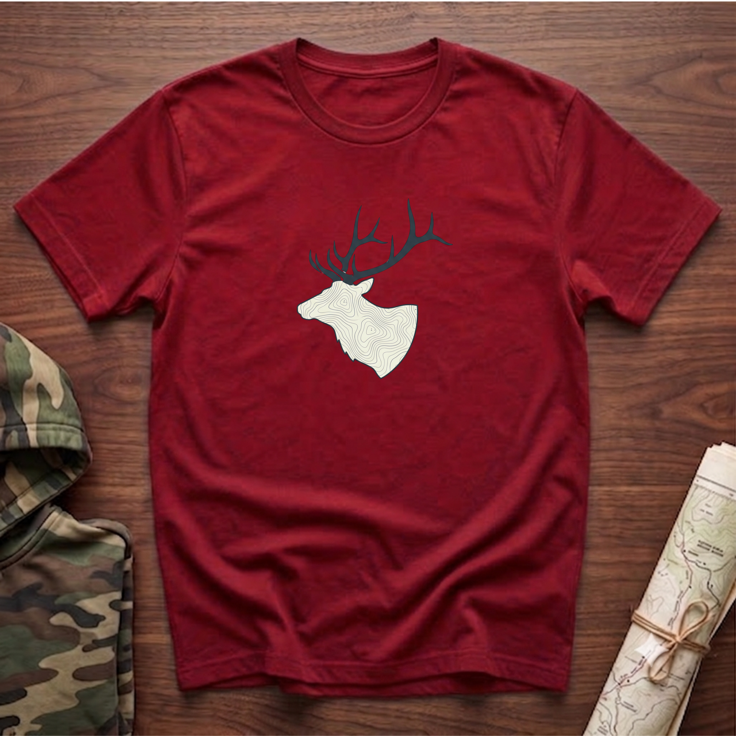 Elk Topography Silhouette T-Shirt