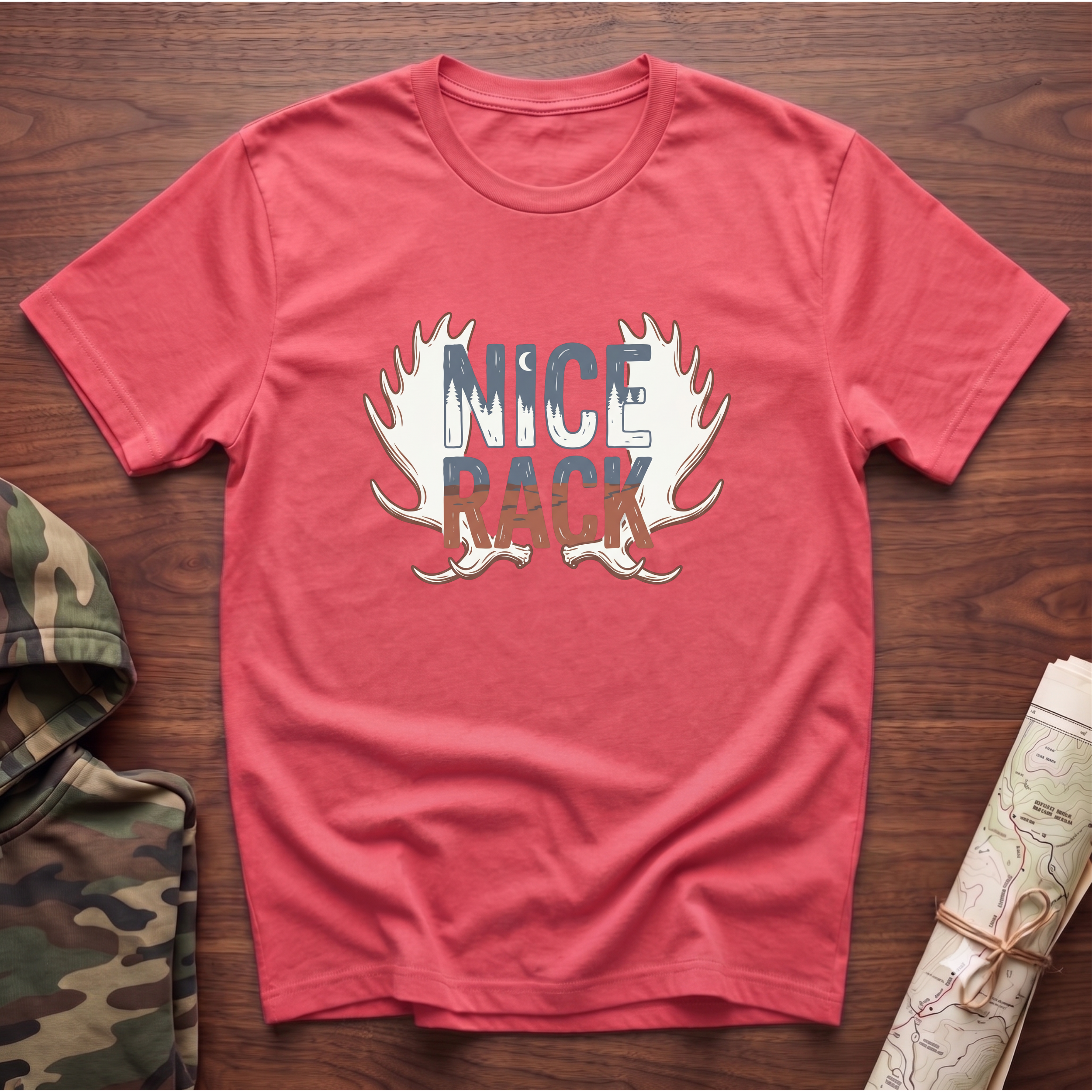 NICE RACK Moose Antlers T-Shirt