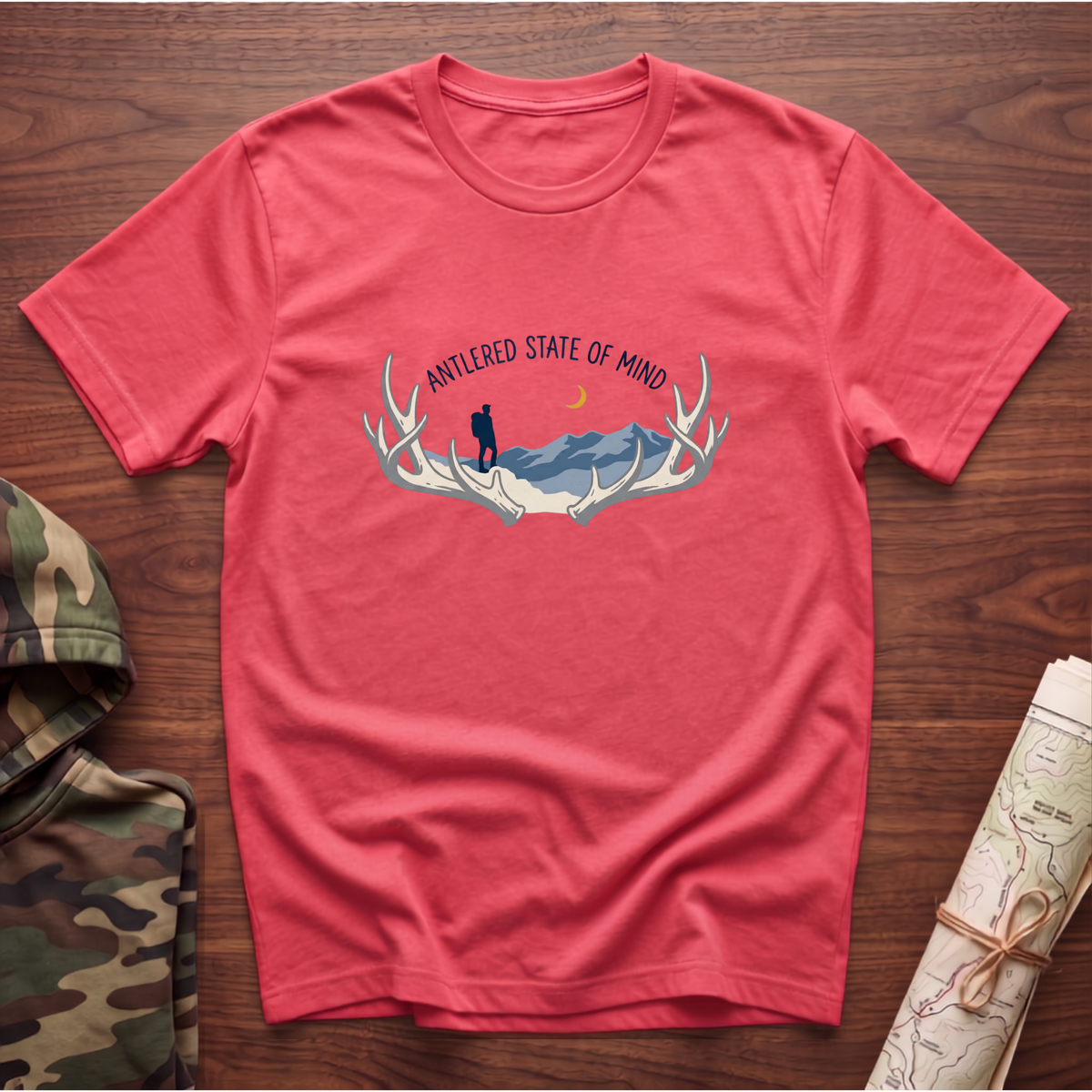 Antlered State Of Mind Hiker T-Shirt