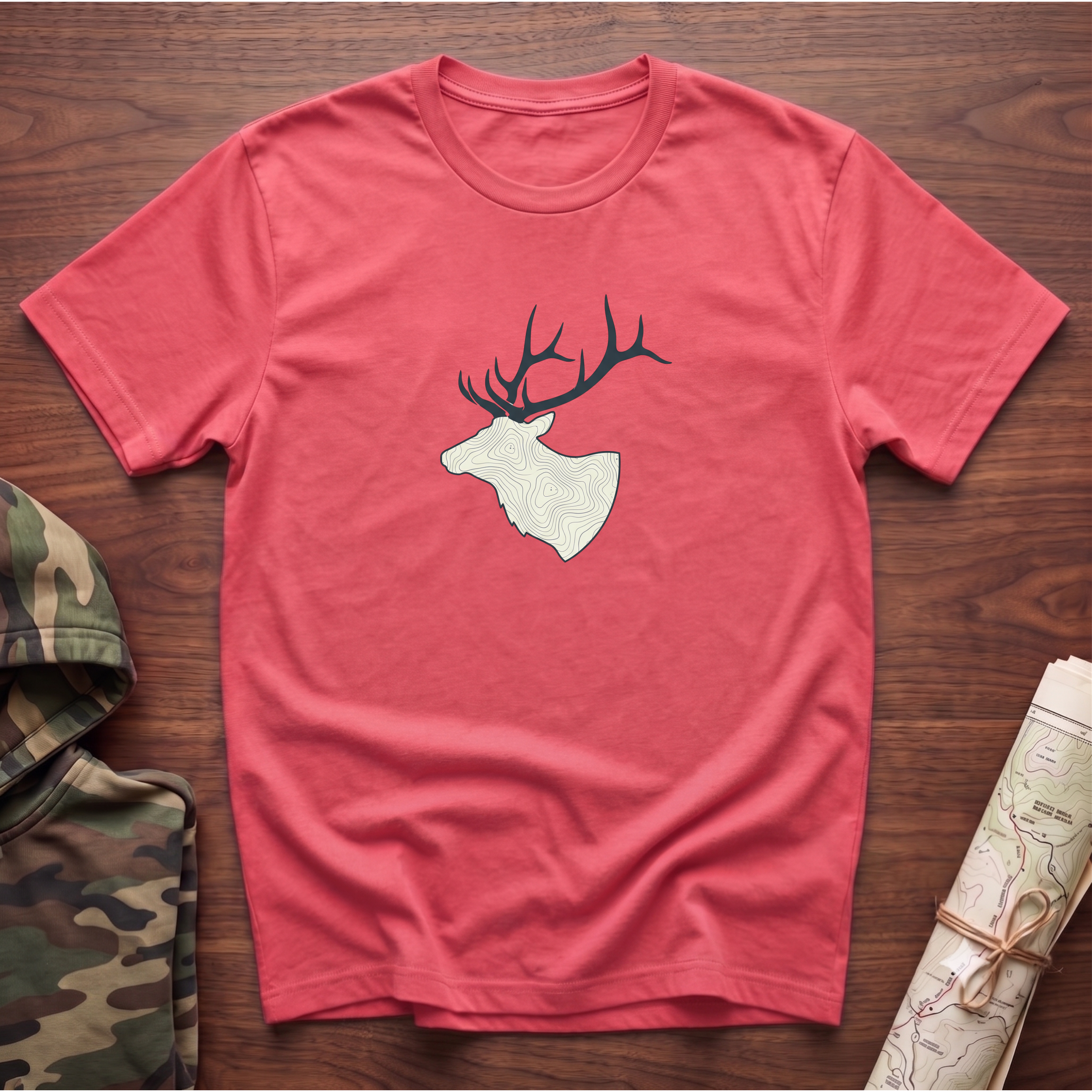 Elk Topography Silhouette T-Shirt