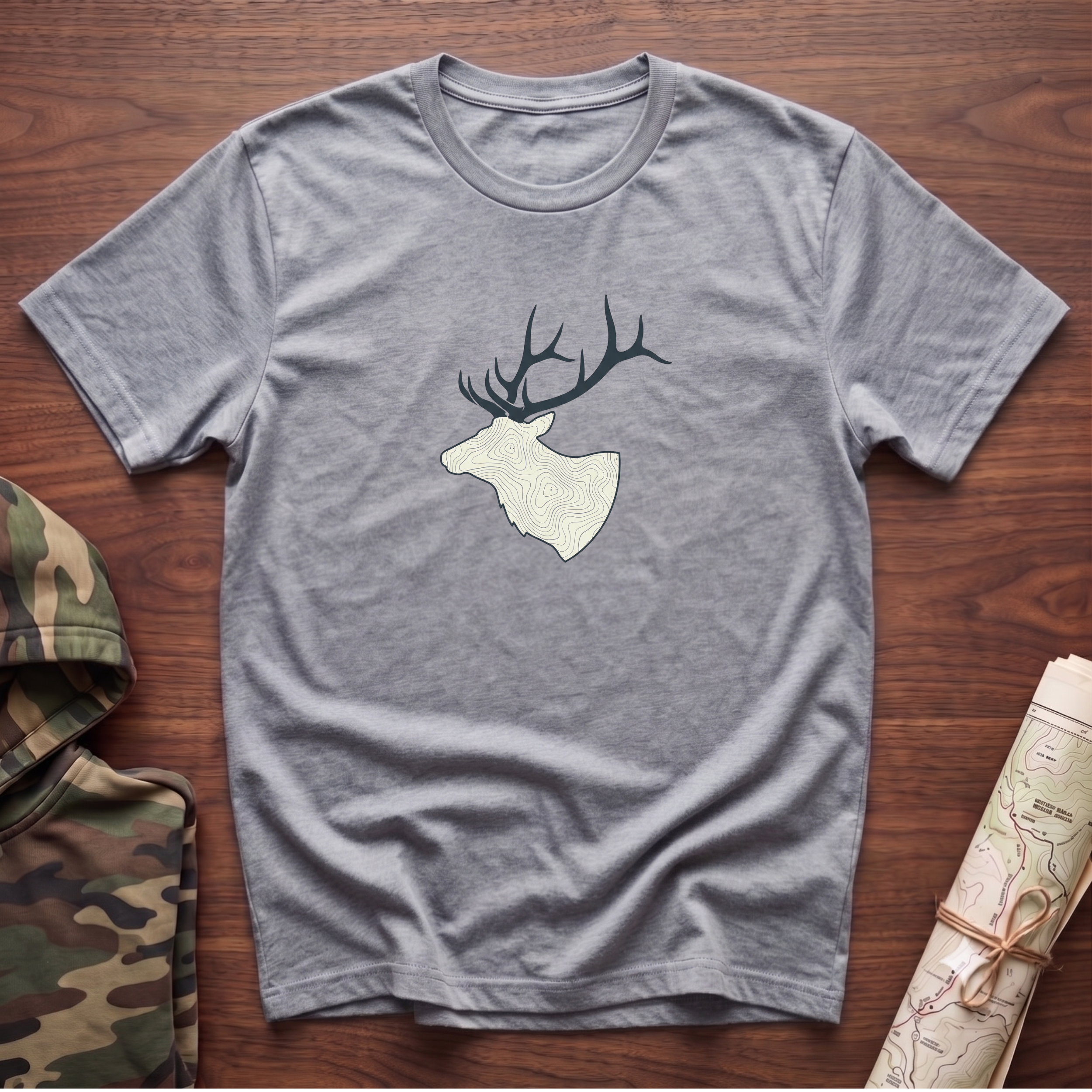 Elk Topography Silhouette T-Shirt