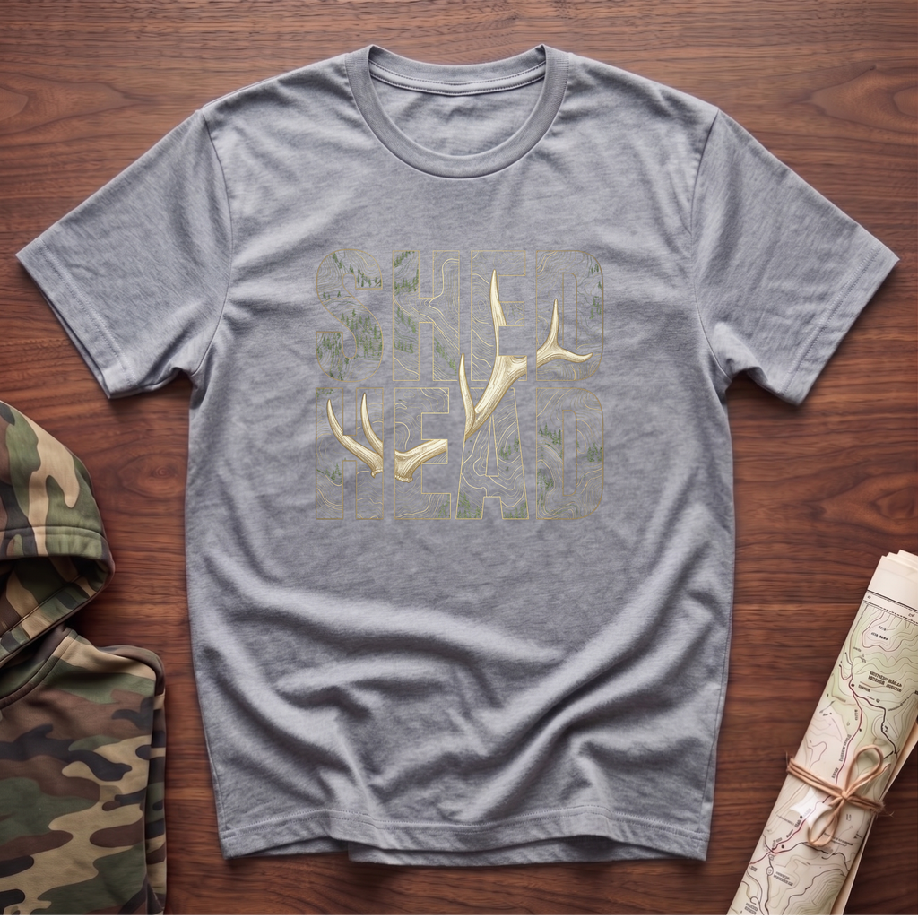 SHED HEAD Elk Antler Topography T-Shirt