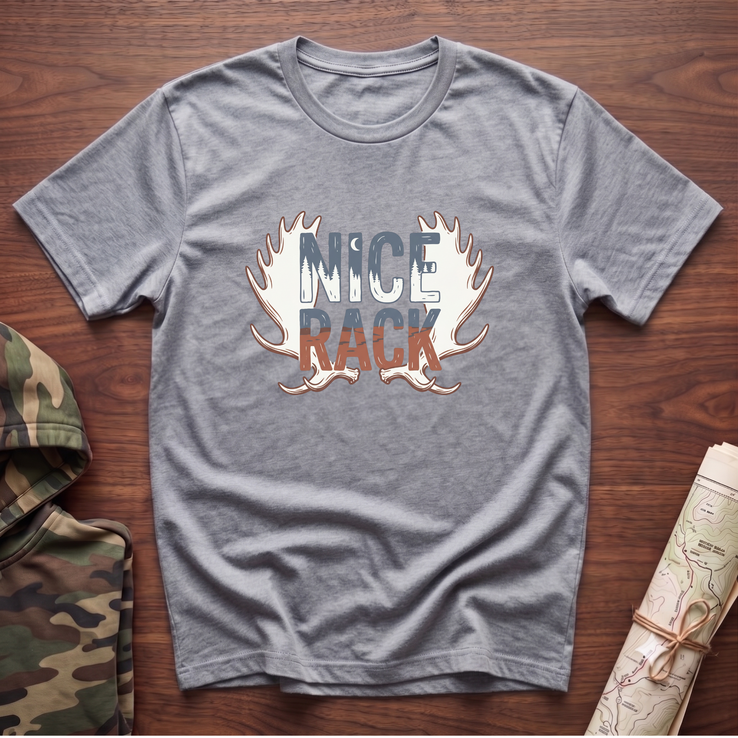 NICE RACK Moose Antlers T-Shirt