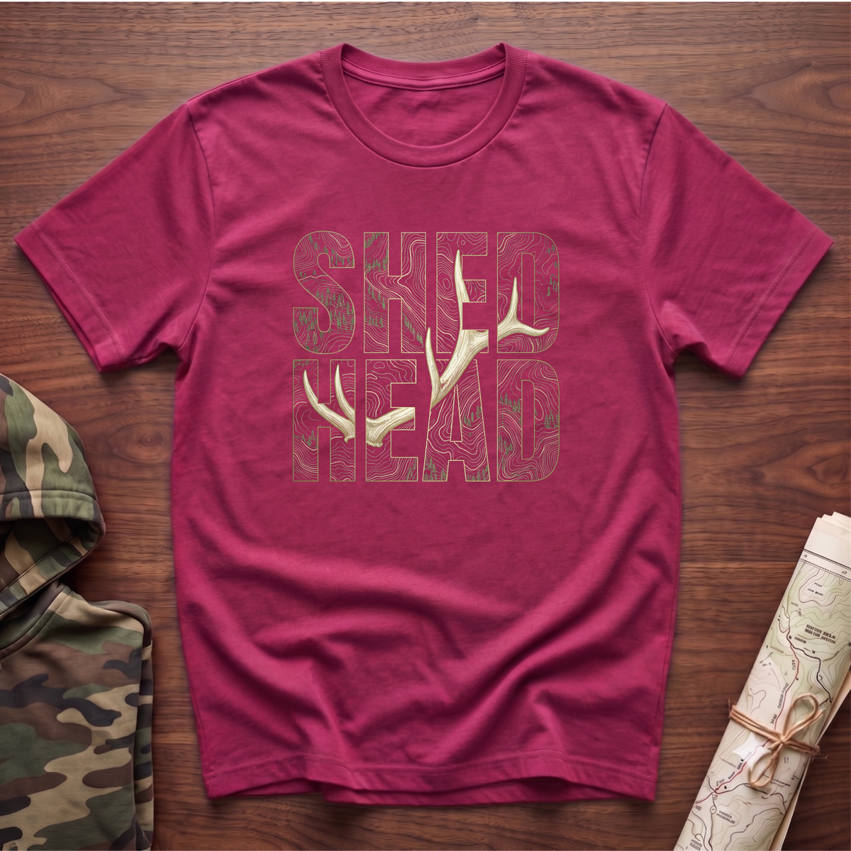 SHED HEAD Elk Shed Topography T-Shirt